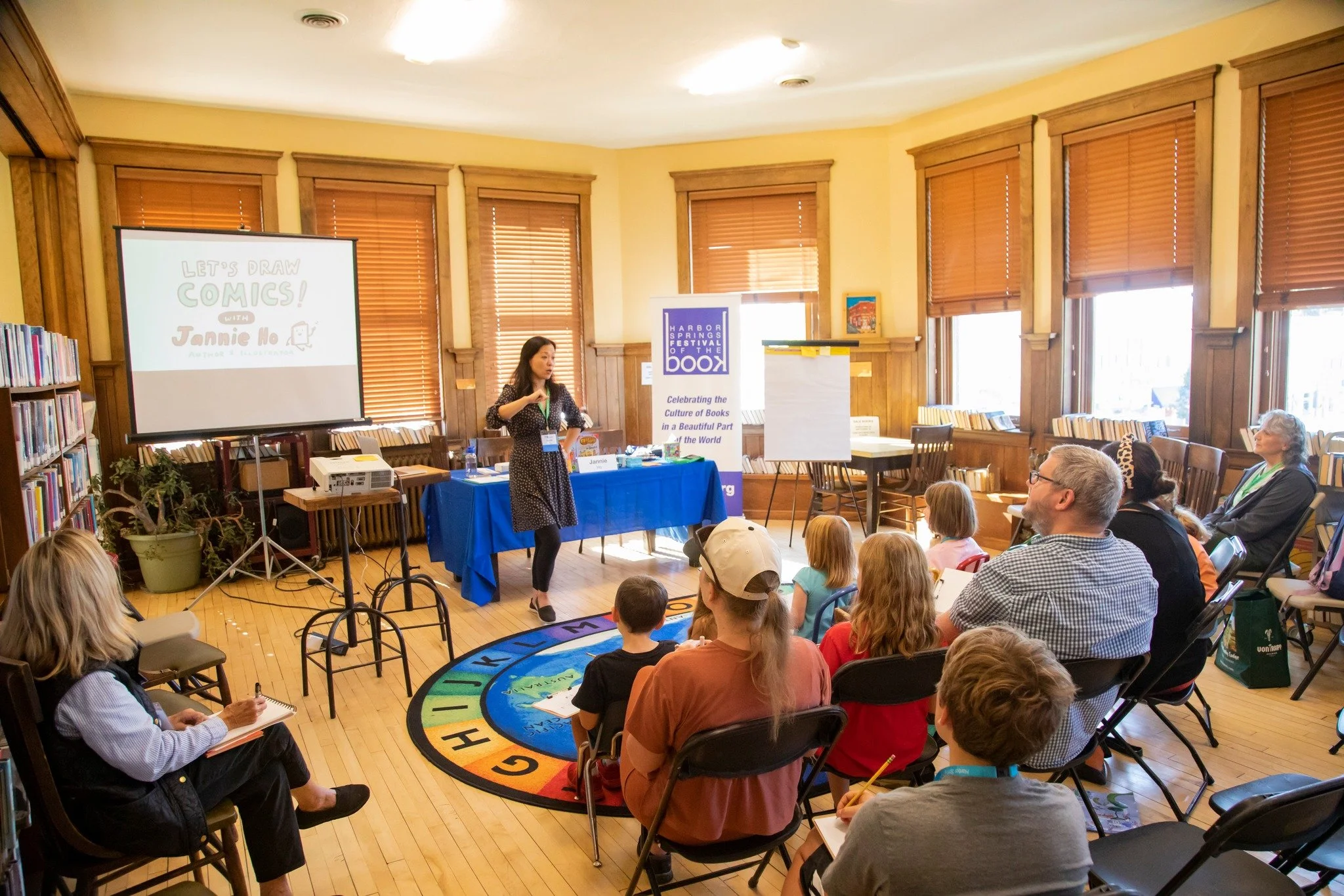 Our festival is a wonderful experience for all ages. Our illustrators use a fun, hands-on approach that effectively connects with every attendee, regardless of their age.
@chickengirldesign 
#HSFOTB