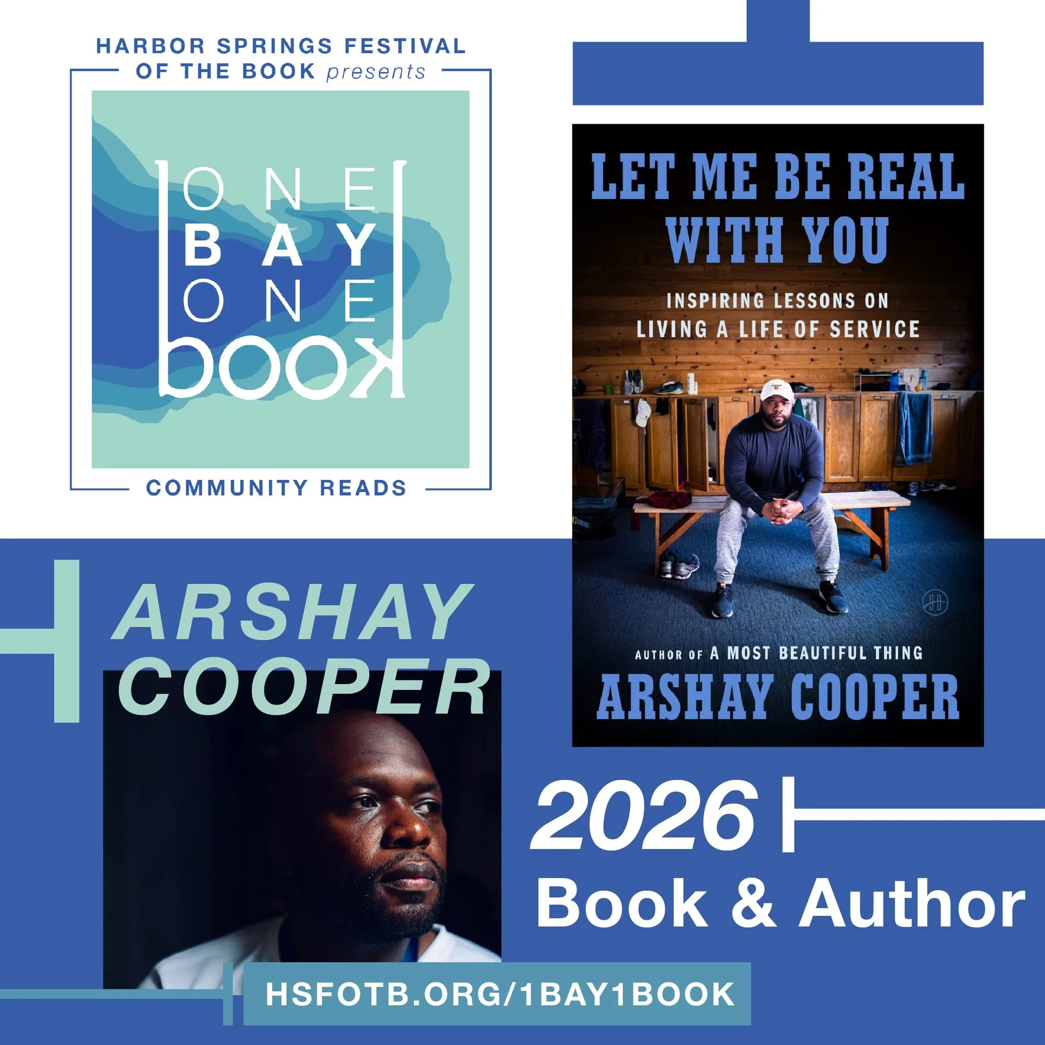 Join us as we welcome Arshay Cooper  back to Harbor Springs!
At this free event, Arshay will share the messy, honest parts of his story, and the lessons he learned bout courage, unity and wellness. The book is part memoir and part guide, and  invites