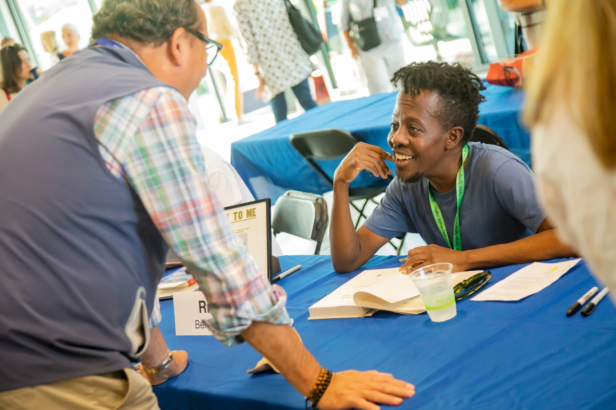 At our festival, we host a book signing experience that brings all of our presenters together in one place. This event is a wonderful opportunity for you to ask them questions and enjoy a conversation with them.
@therichbenjamin 
#HSFOTB