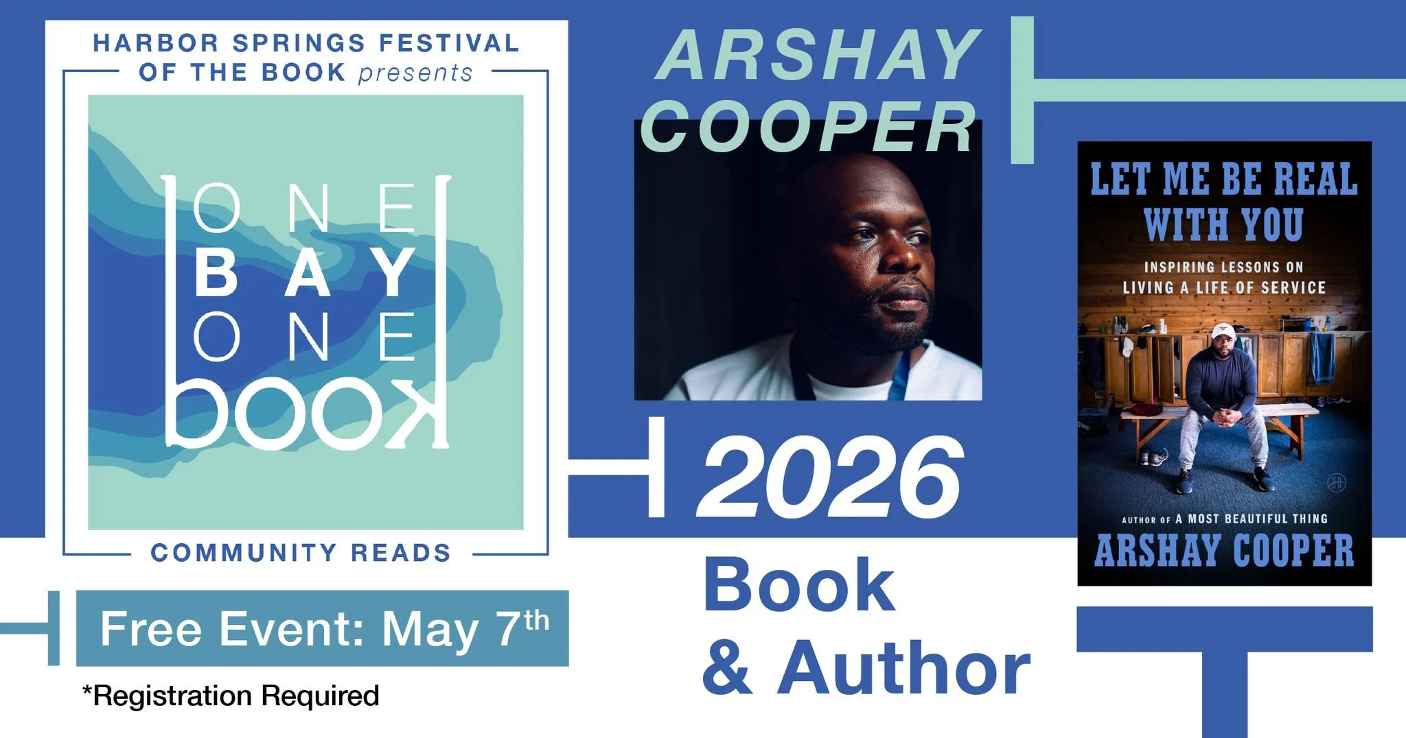 We are only one month away from our One Bay One Book Community Reads Event Sponsored by @harbor_inc and The Harbor Springs Area Chamber of Commerce at @nubsnob! 
Arshay Cooper  is a #1 national bestselling author, rower, and speaker who turned advers