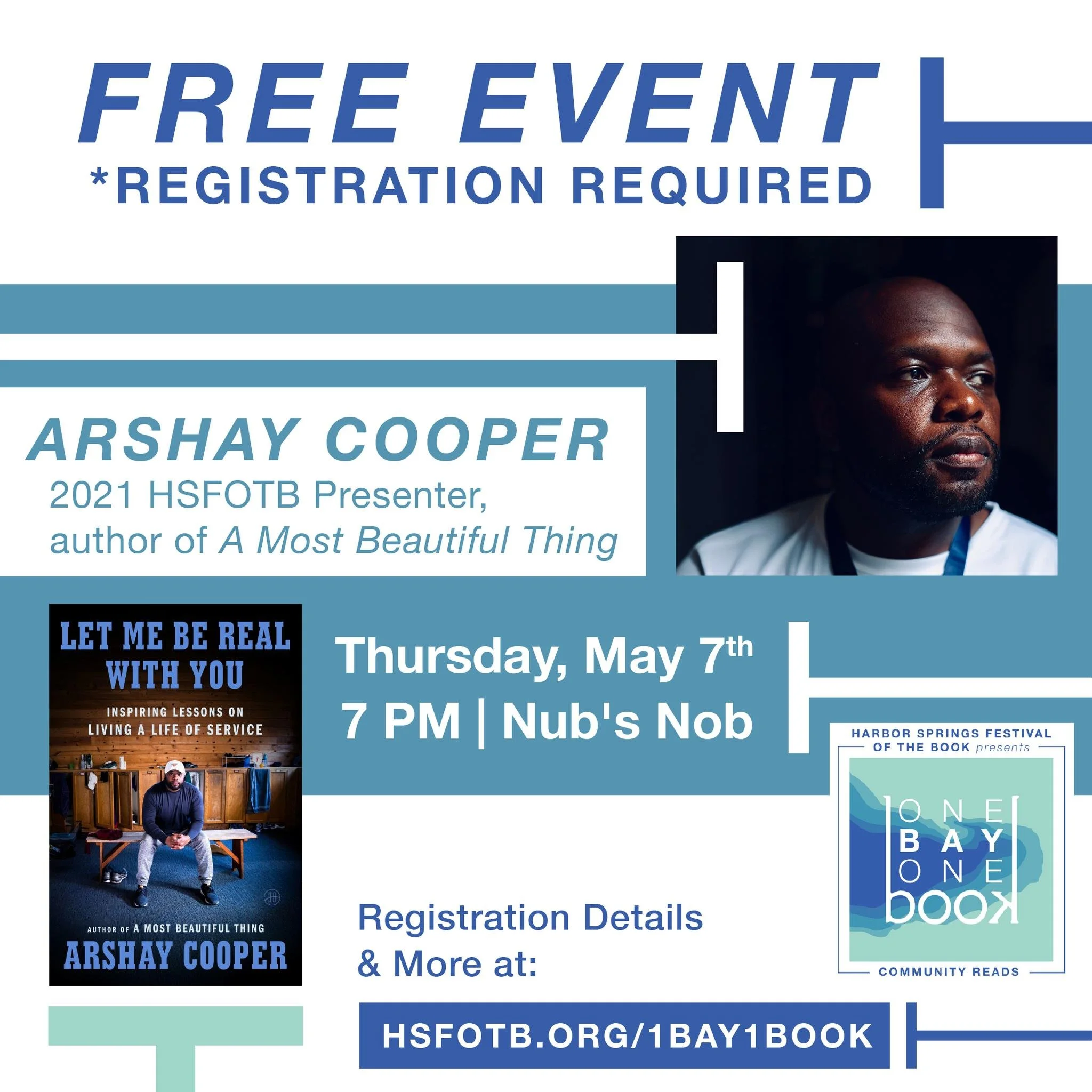 Many remember Arshay Cooper at the 2021 Festival with both his book and film adaption, A MOST BEAUTIFUL THING: THE TRUE STORY OF THE FIRST ALL-BLACK HIGH SCHOOL ROWING TEAM. Now, he returns to discuss his new book, LET ME BE REAL WITH YOU: INSPIRING 