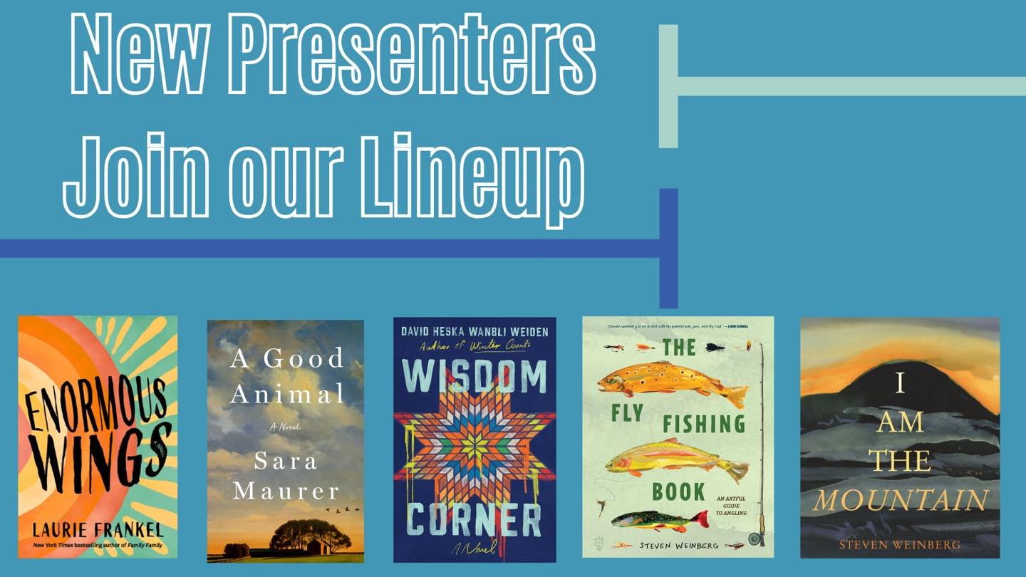 Join us in welcoming Laurie, Sara, David, and Steven to our Festival family of 2026 confirmed presenters!
Laurie Frankel - Enormous Wings (Fiction)
Sara Maurer - A Good Animal (Fiction)
David Heska Wanbli Weiden - Wisdom Corner (Fiction)
Steven Weinb