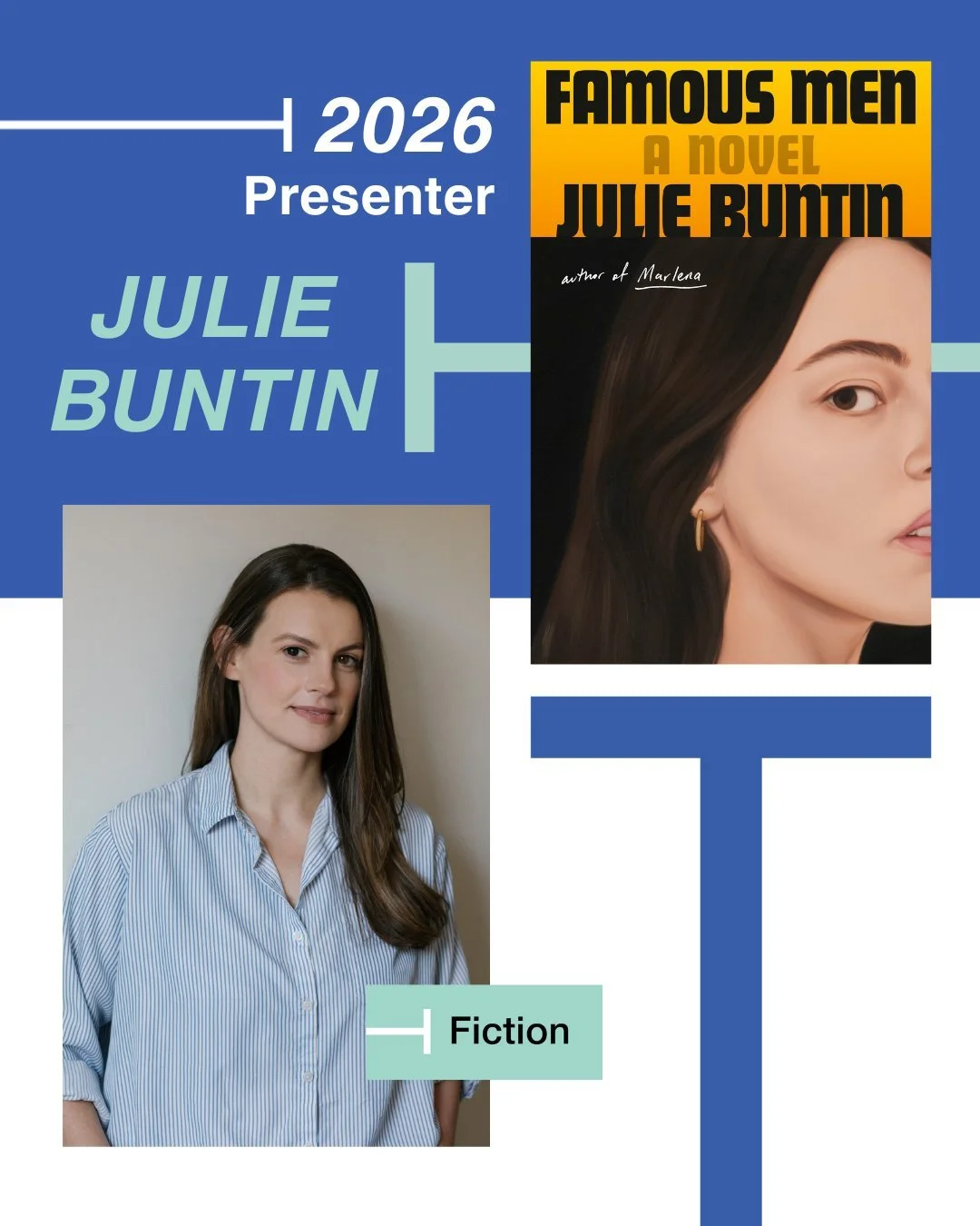 @juliebuntin  is the author of Marlena (Holt, 2017) - a finalist for the NBCC John Leonard Prize - and the co-editor of the collaborative nonfiction project Notes to New Mothers, a collection of dispatches from postpartum life by sixty-five writers a