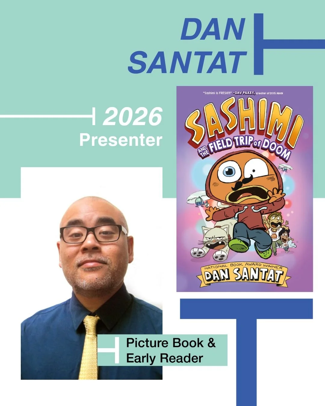 Dan Santat is a children's book writer, a commercial illustrator, and the creator of Disney's animated hit, The Replacements. He lives in California with his wife, two kids, a rabbit, a bird, and a cat.
@dsantat 
dansantat.tumblr.com