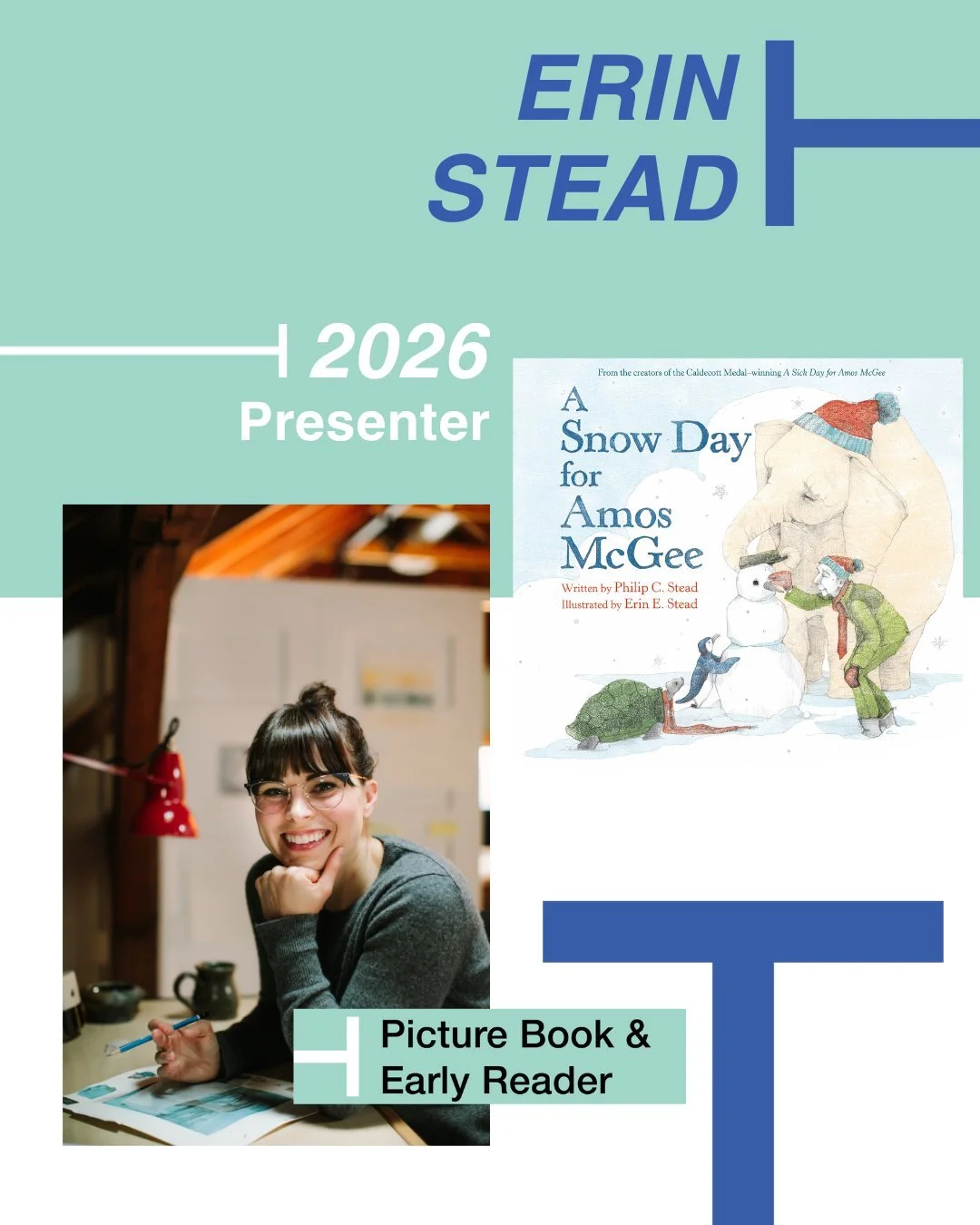 Erin Stead is the illustrator of nine highly acclaimed picture books: the Caldecott Medal-winning A Sick Day for Amos McGee; The Purloining of Prince Oleomargarine; Music for Mister Moon; Tony; And Then It&rsquo;s Spring; Bear Has a Story to Tell; Le
