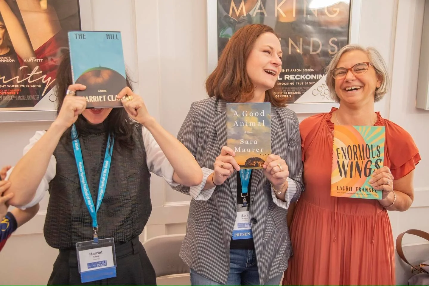 What a great session! So many laughs and great conversations!
Love: Its Many Depths &amp; Forms
Harriet Clark, Laurie Frankel, Sara Maurer with Moderator Claire Tobin.