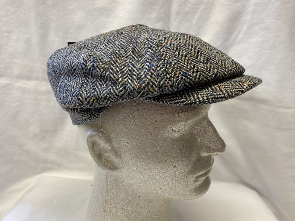 Mucros Eight Panel Driving Cap in Herringbone — Highlands Card & Gift