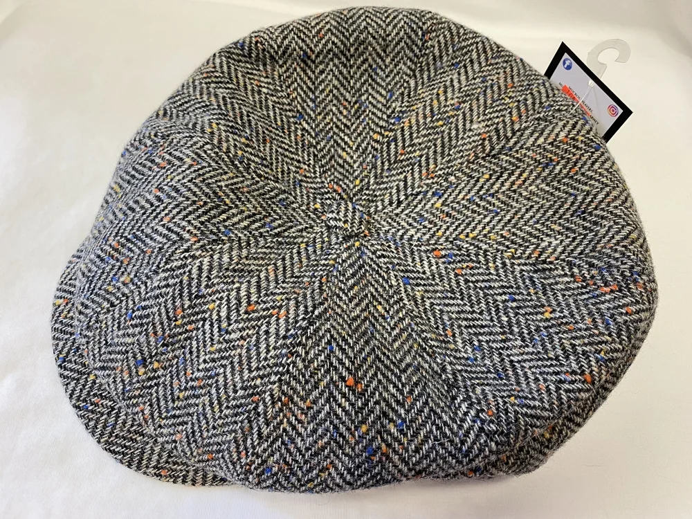 Mucros Eight Panel Driving Cap in Herringbone — Highlands Card & Gift