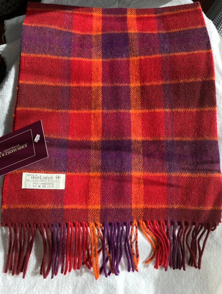 wool scarf red