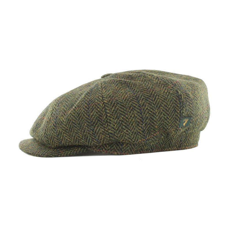 Mucros Eight Panel Driving Cap in Green 27 — Highlands Card & Gift