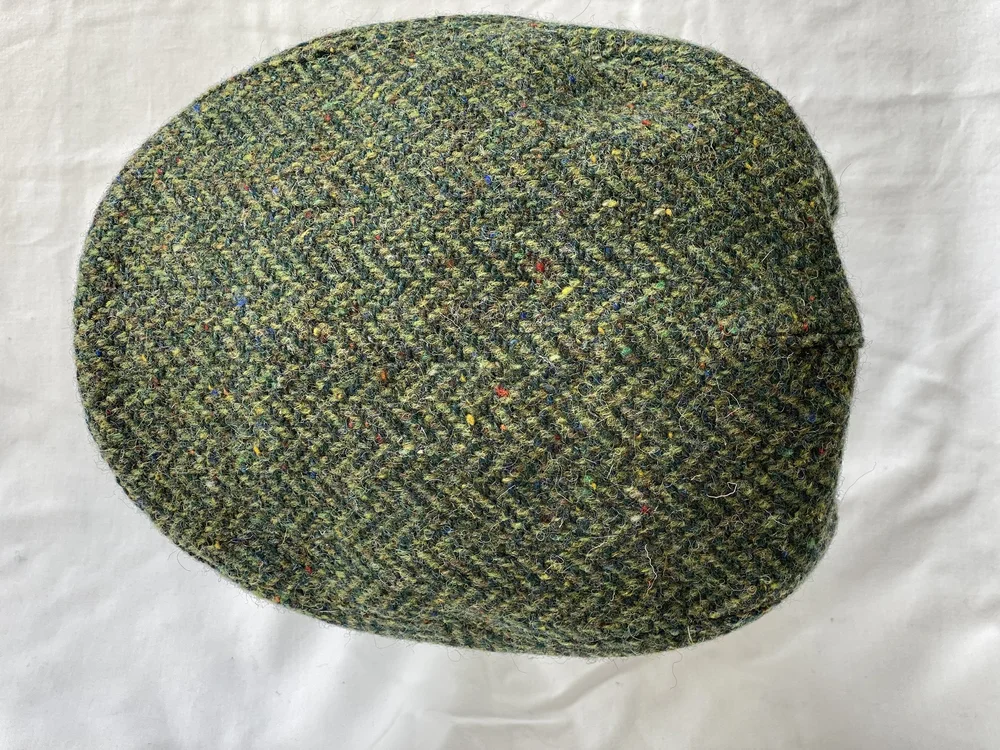 Chapeau Tweed Donegal Vintage - Taille 6 7/8 - Pure Laine Irlandaise Fait Main - David Hanna Sons