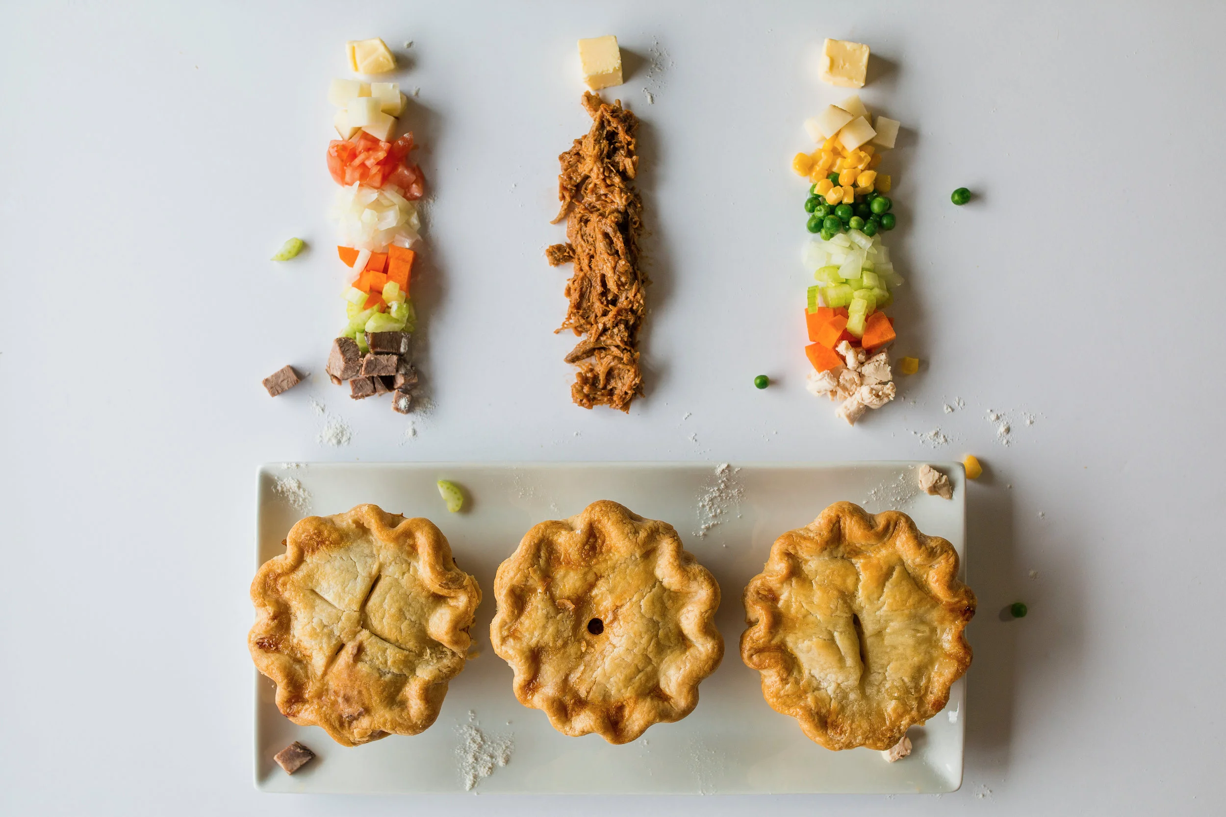 Pictured: Beef, Pulled Pork & Chicken
