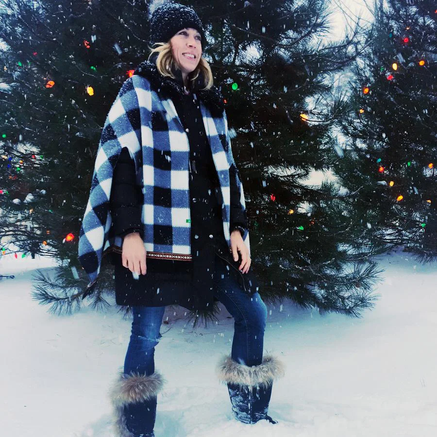 Black and White Buffalo Check Wrap