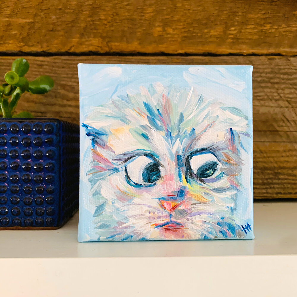 I Am Not A Cat Mini Acrylic Painting Life And Whim