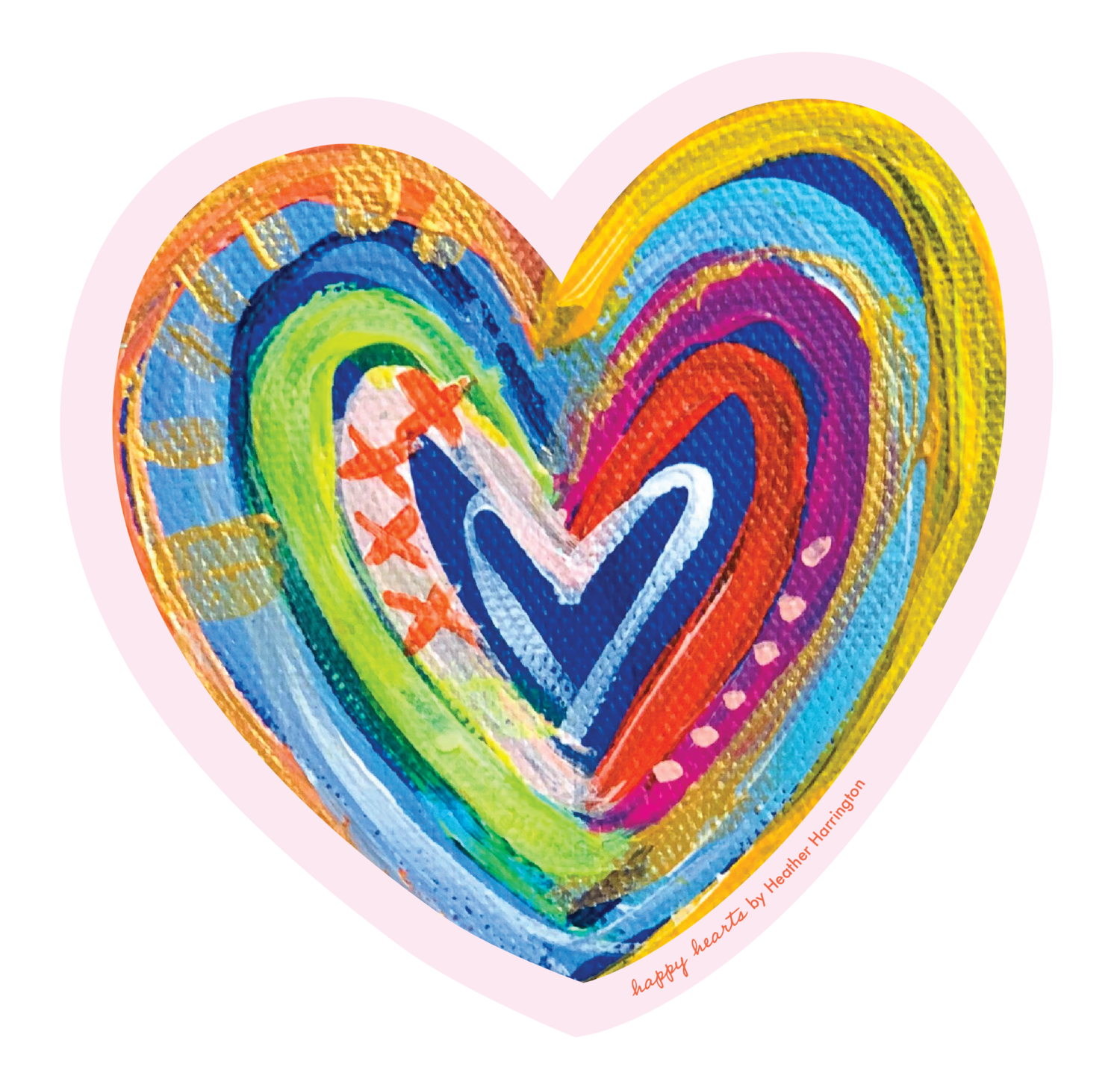 3 Heart Sticker — Life and Whim Studio by Heather Harrington