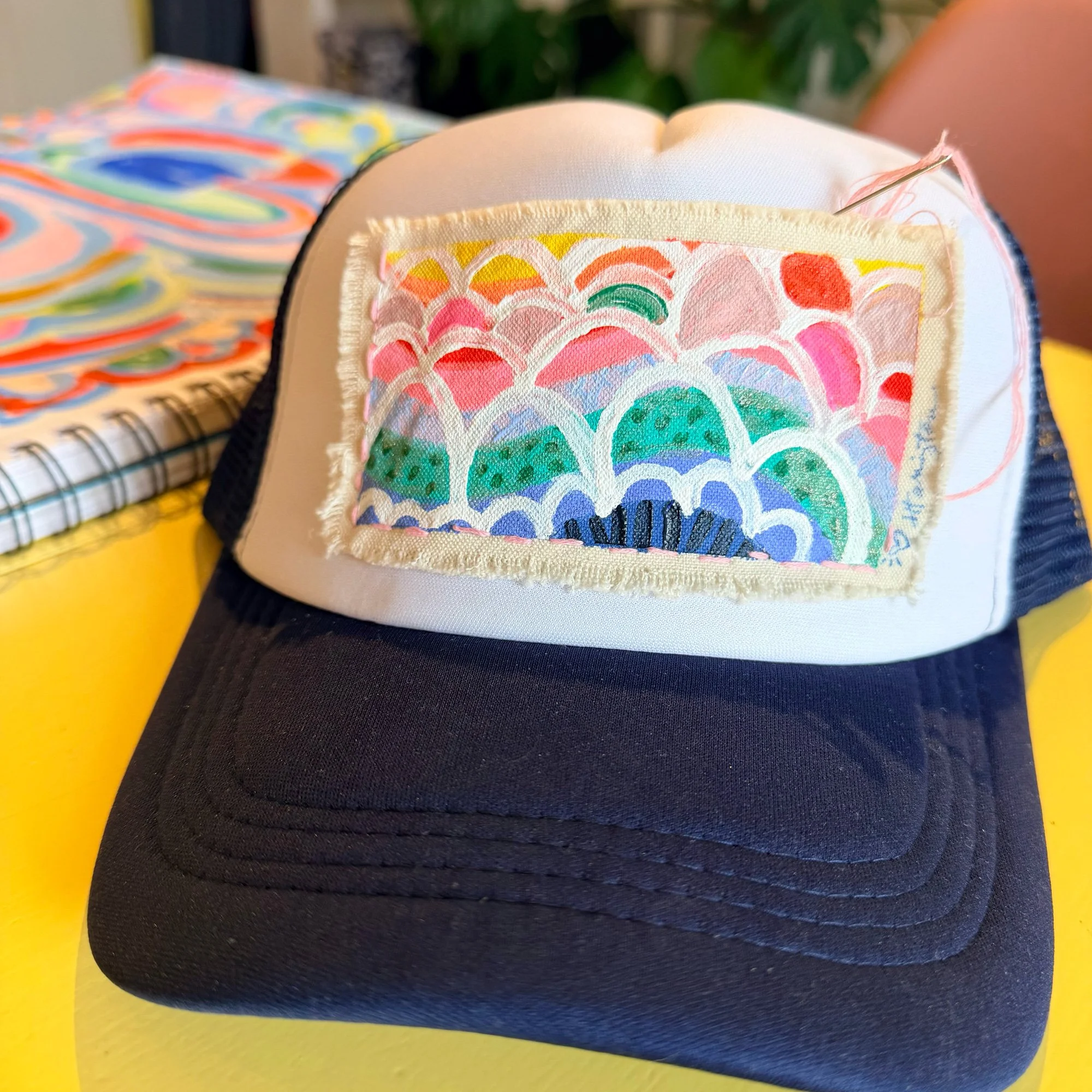 playing with small raw canvas and color
and this happened ☀️

#contemporaryart #emergingartist #colorstudy #abstractart #wearableart #functionalart #artprocess #creativeprocess #artistsoninstagram #traversecity #michiganartist #studionotes #truckerha