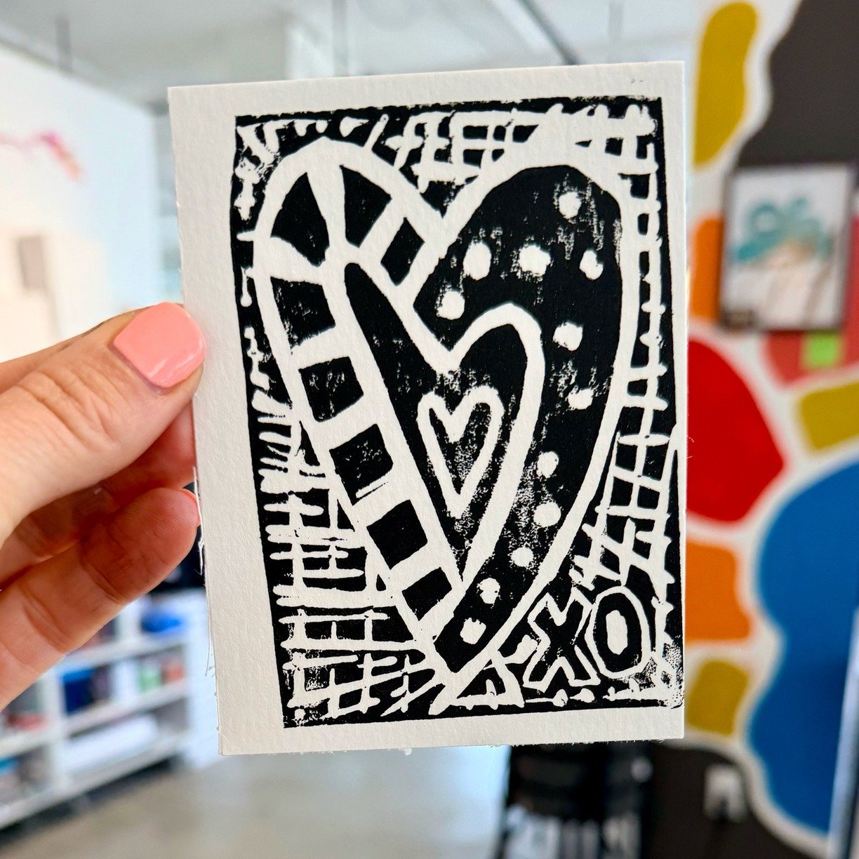 exploring linocut printmaking @nwmichiganarts creative summit last week

I love how tactile and imperfect the process feels &mdash; carving by hand, rolling ink, and seeing all the little textures and marks come through in the final print.

#linocut 