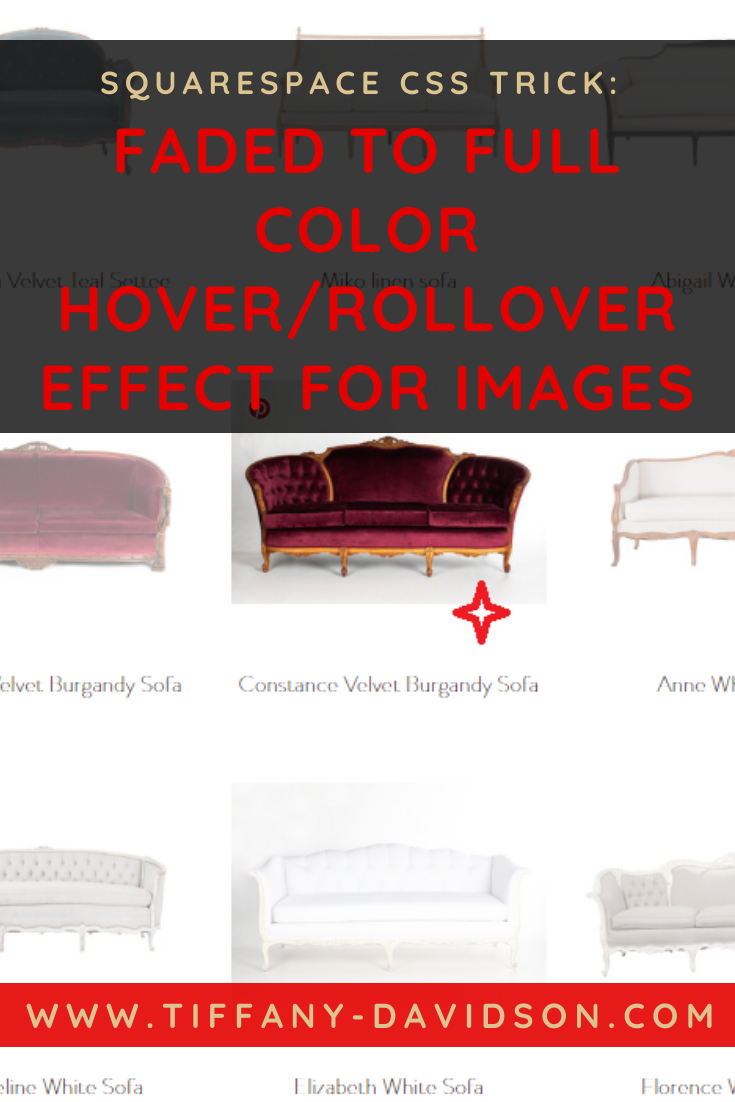 Squarespace CSS Trick: Faded to Full Color Hover/Rollover Effect for Images
