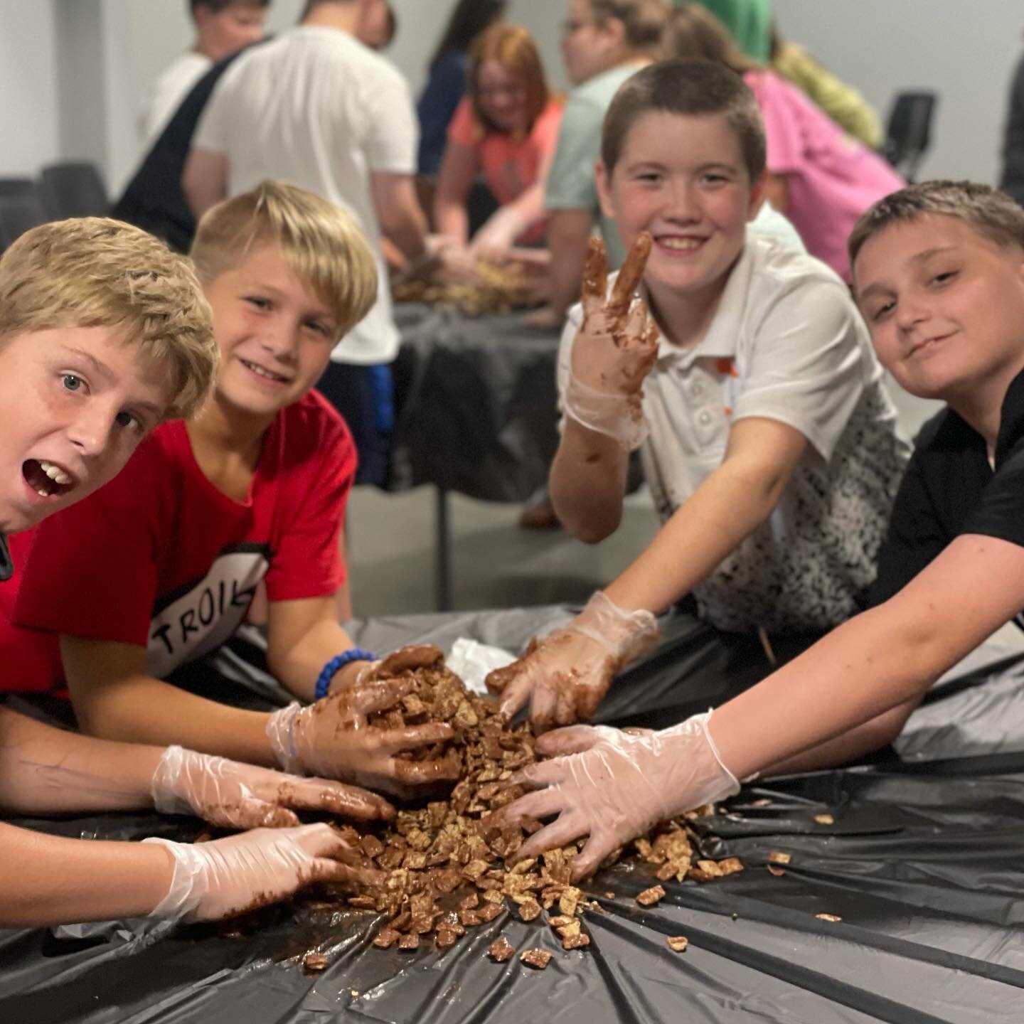 We made puppy chow last night at groups! Pretty sure the pictures say it all! We had a great time! Next Sunday we will be taking a field trip to do RANDOM ACTS OF KINDNESS all over town! Who&rsquo;s coming? #FLFStudentGroups