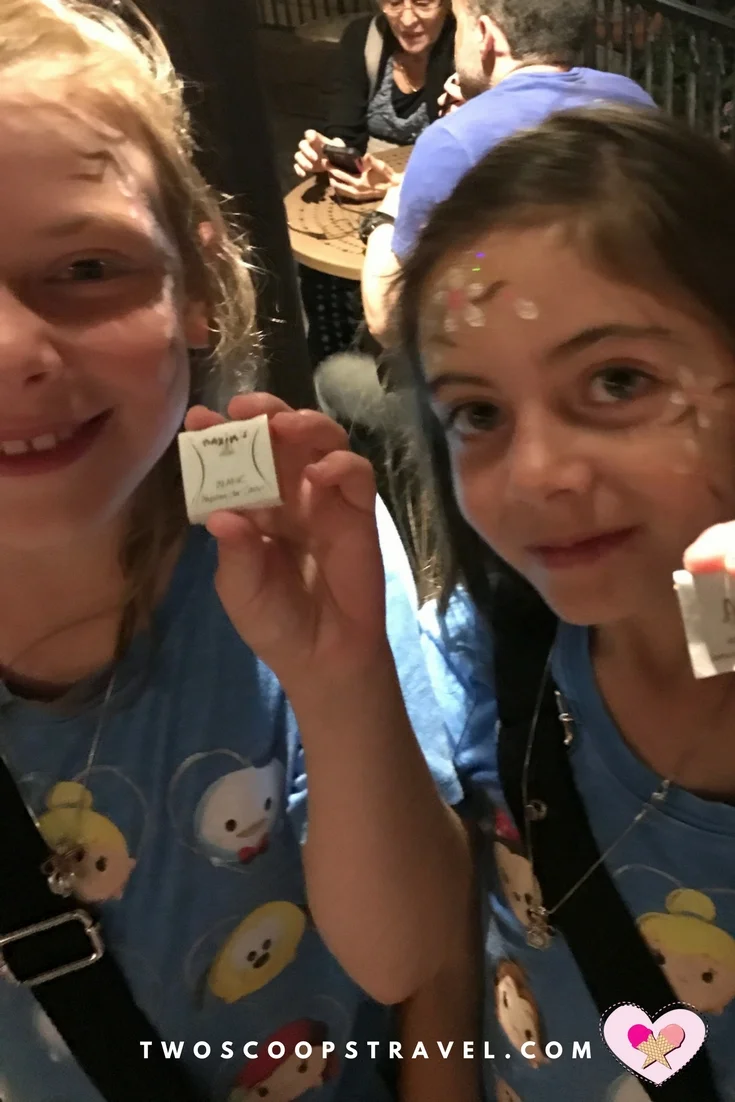 Two Scoops Travel tweens enjoying French chocolate in France at Epcot