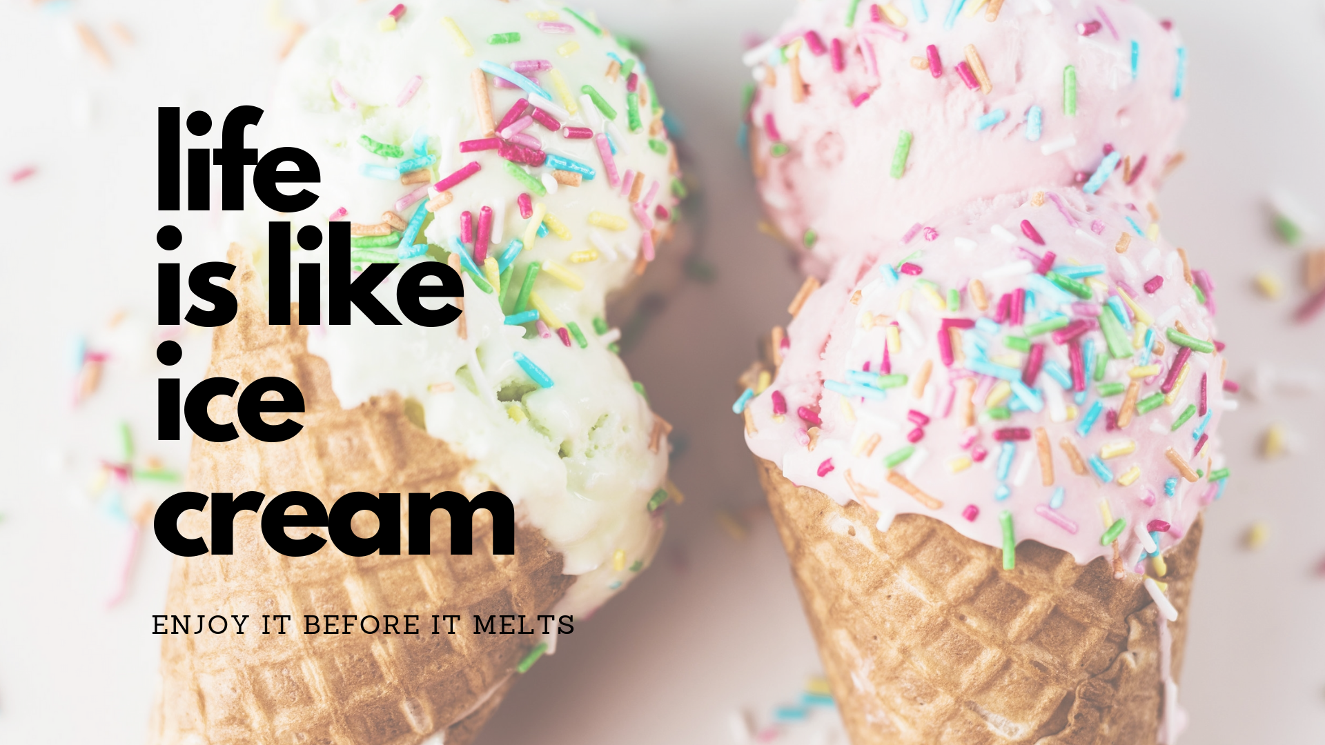 Two Scoops Travel Motto Life is Like Ice Cream - Enjoy it Before it Melts