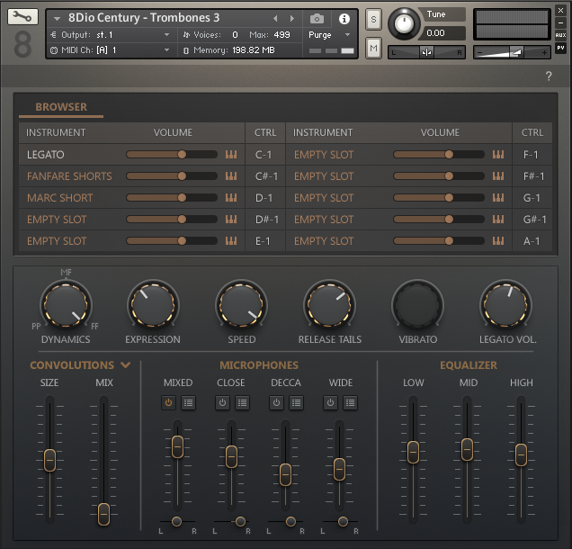 The Century Series interface is simple and clean.