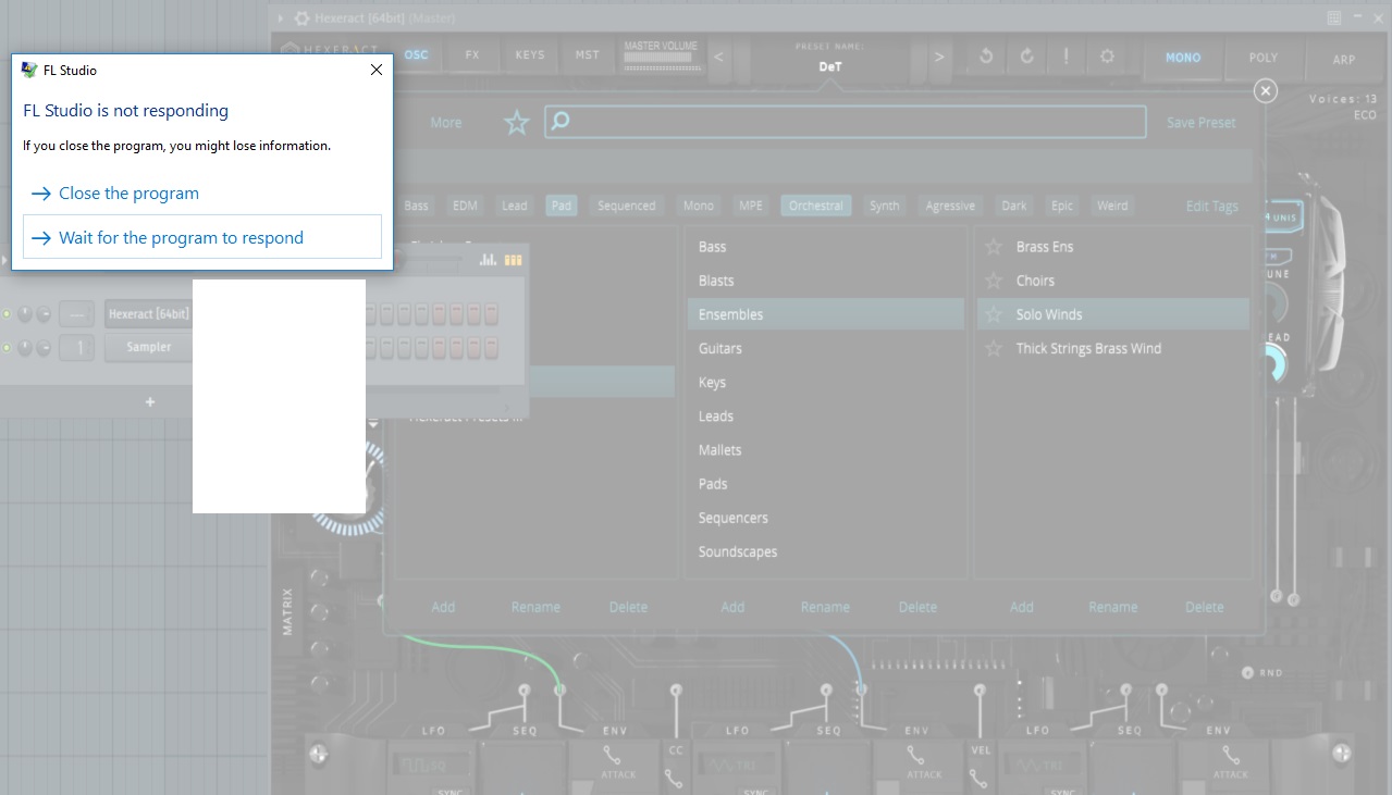 I’m not kidding, this happened as I was writing the review and browsing presets.
