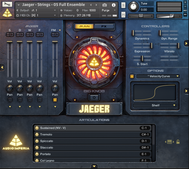 The GUI is sleek and modern.