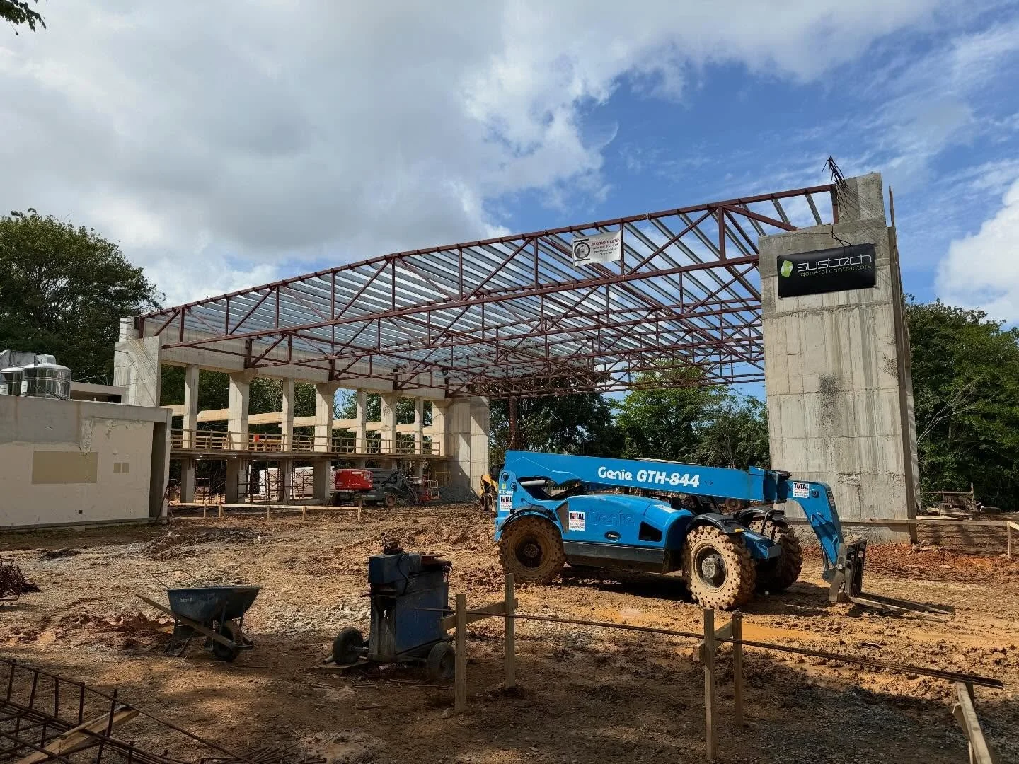 Steel frame is up.