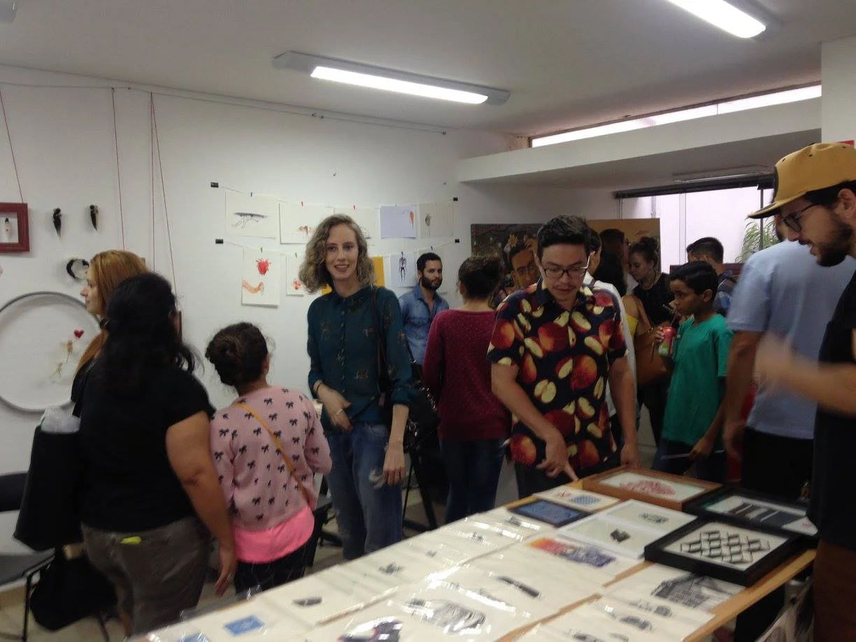 A Outra Feira - Jundiaí, maio de 2017. Stand do gravurista Heraldo Candido.