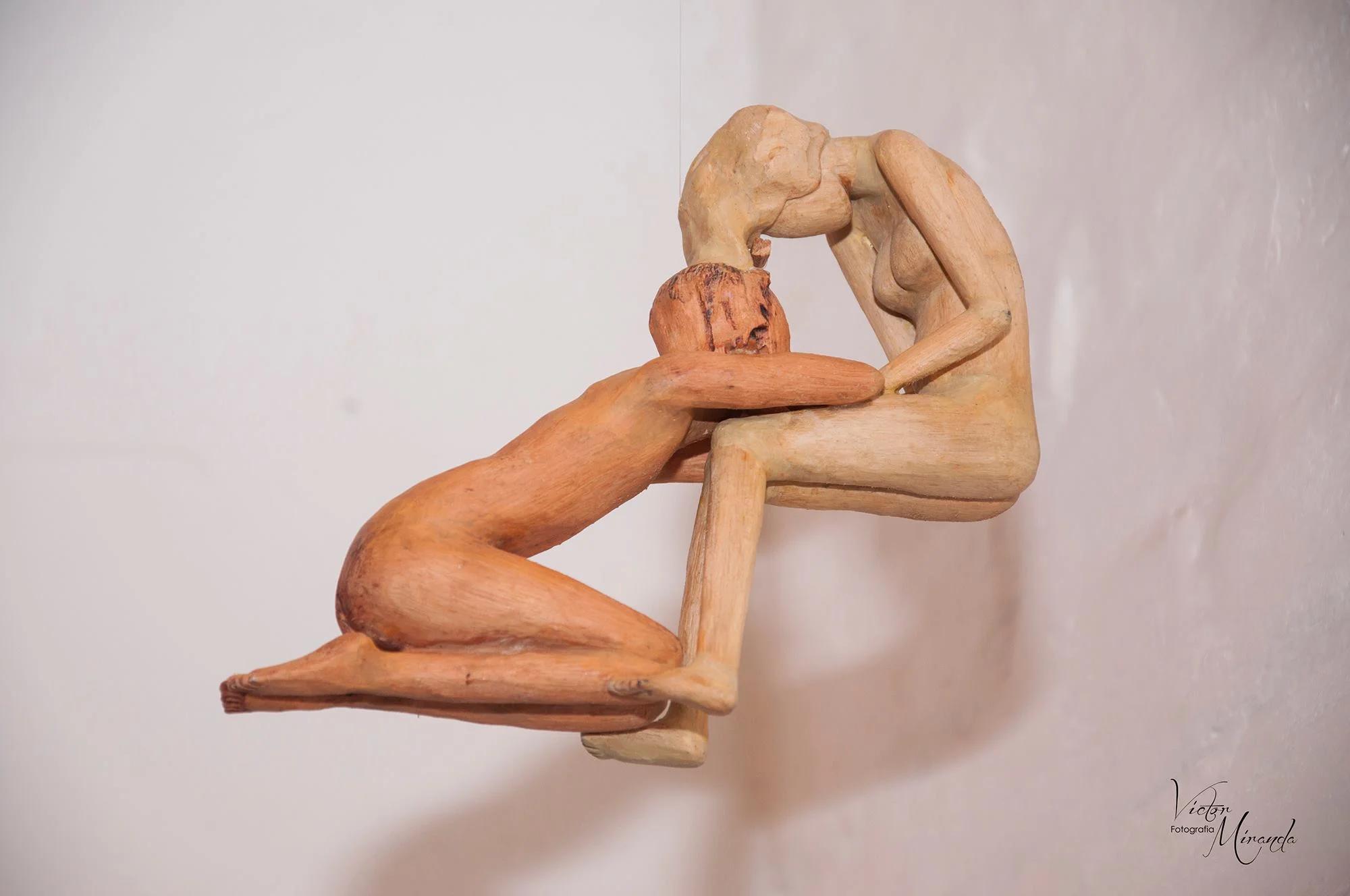 Obra de Amanda Iannone, escultura em madeira Foto: Victor Miranda