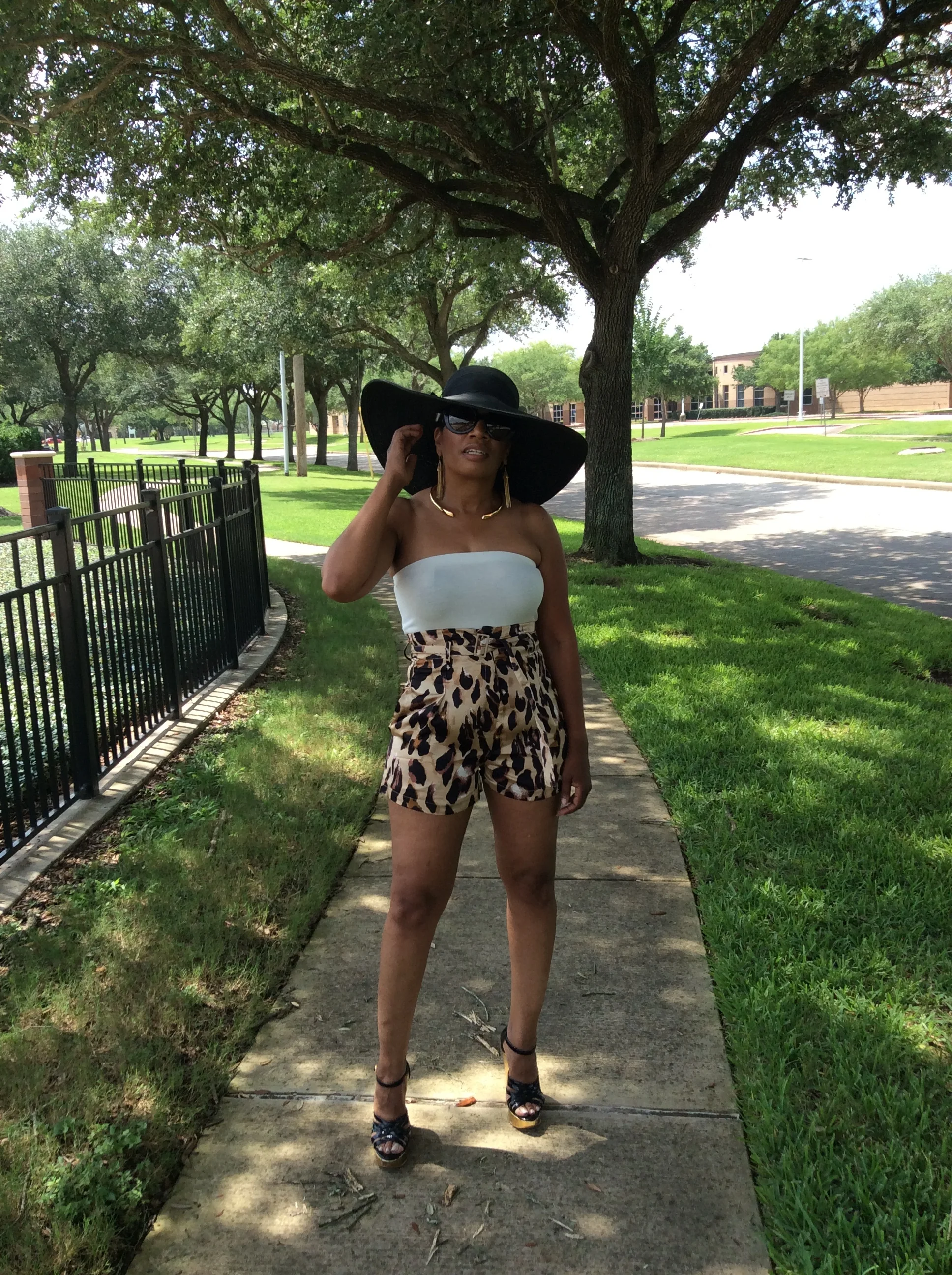 Leopard Paperbag shorts