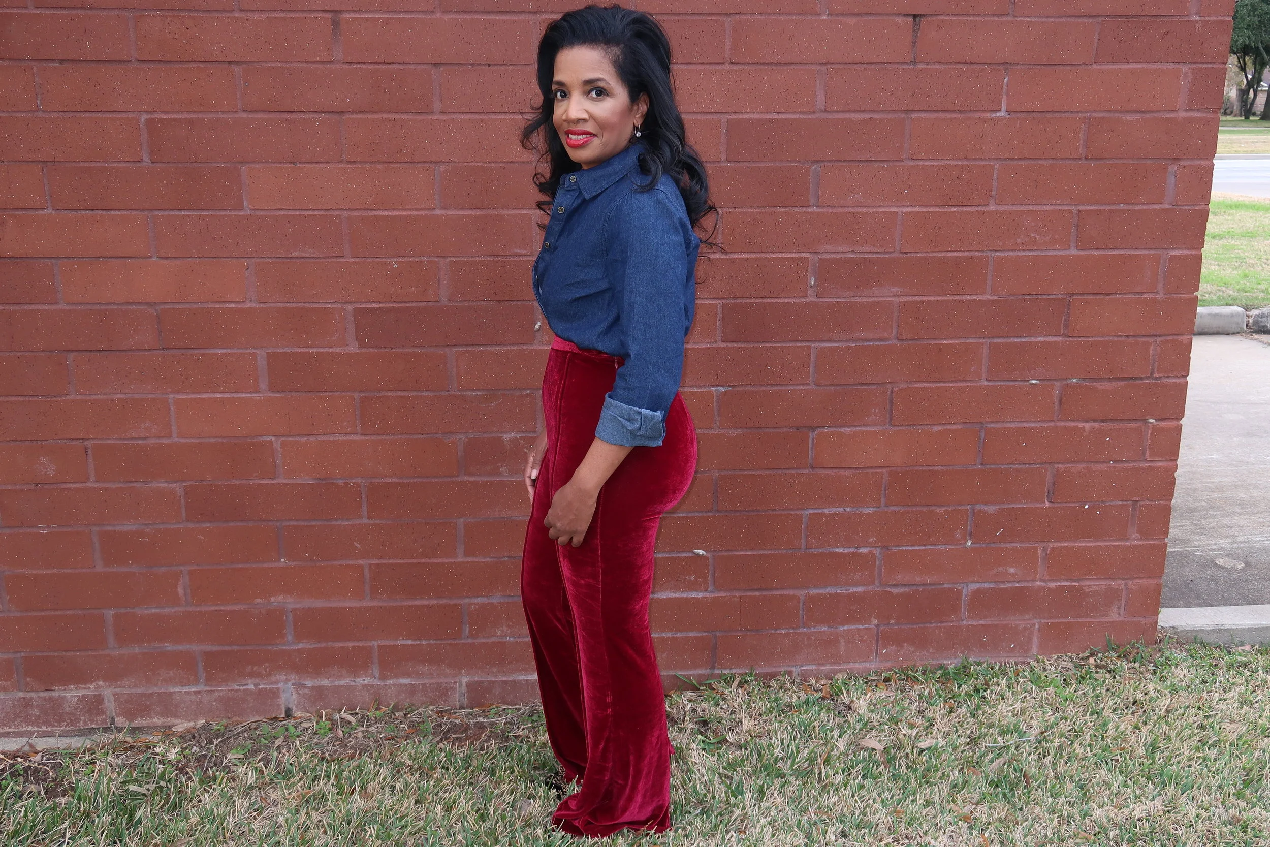 The Solange pant - Cranberry