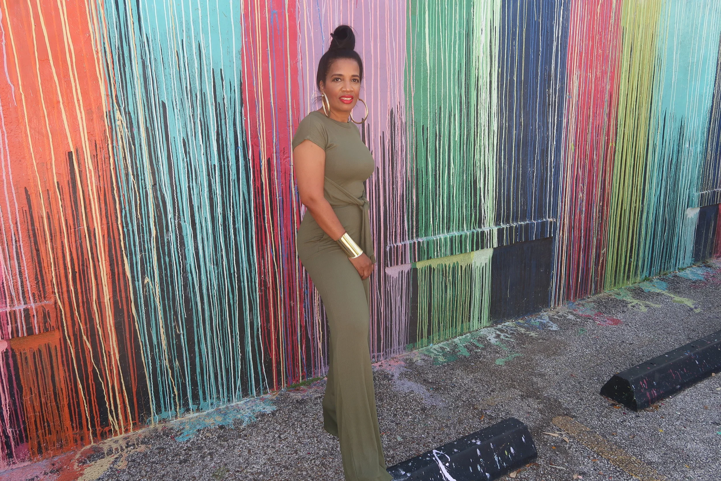 Heidi two piece Twist set Olive green