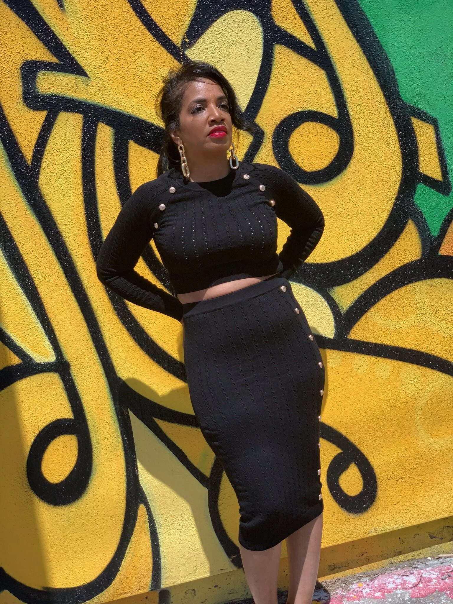 Mia - 2 piece set (Black)
