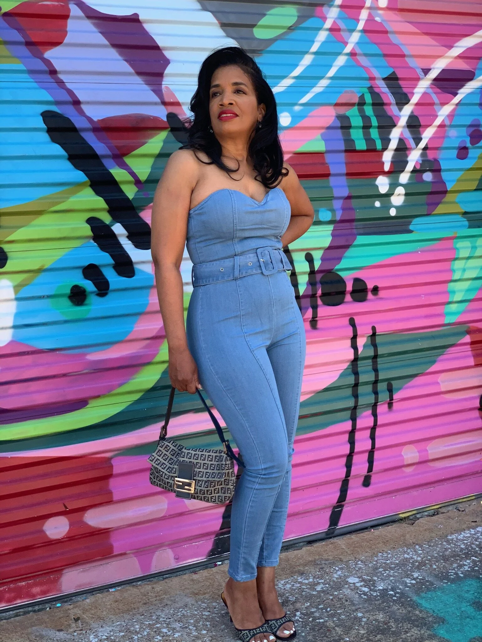 Cassie Denim Jumpsuit (Light. Wash)
