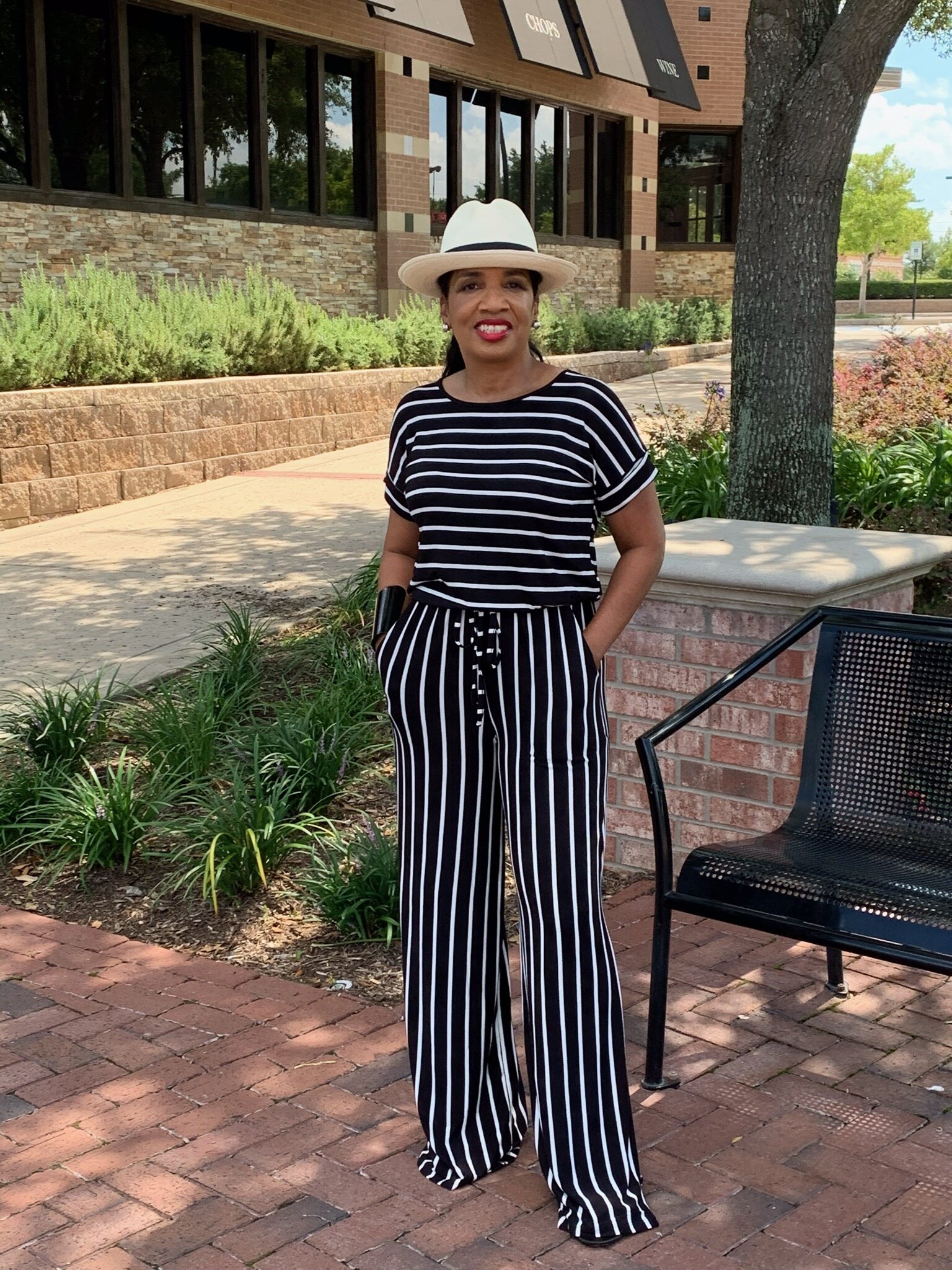 All About Stripes-Jumpsuit-Black