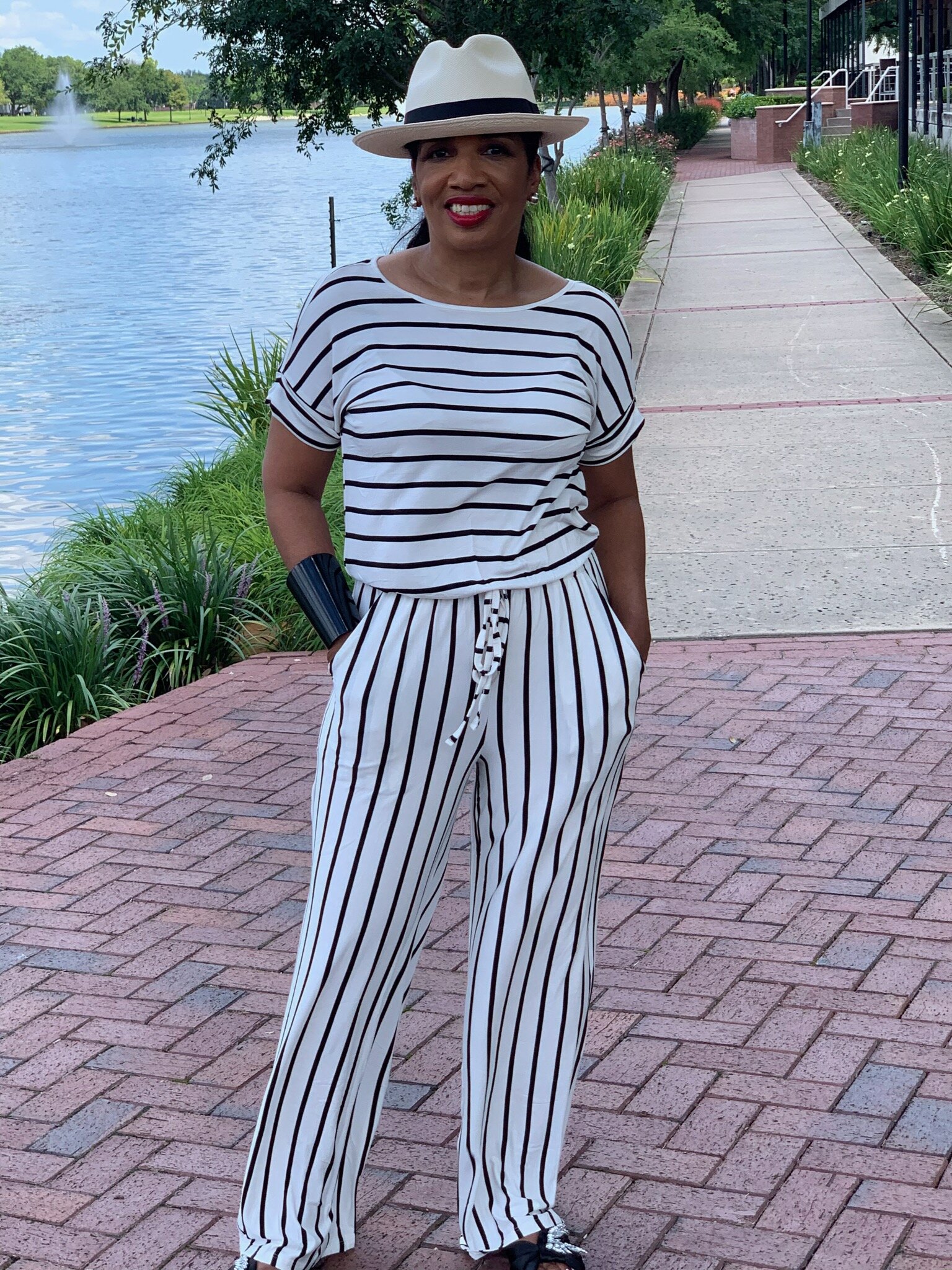 All About Stripes-Jumpsuit-white