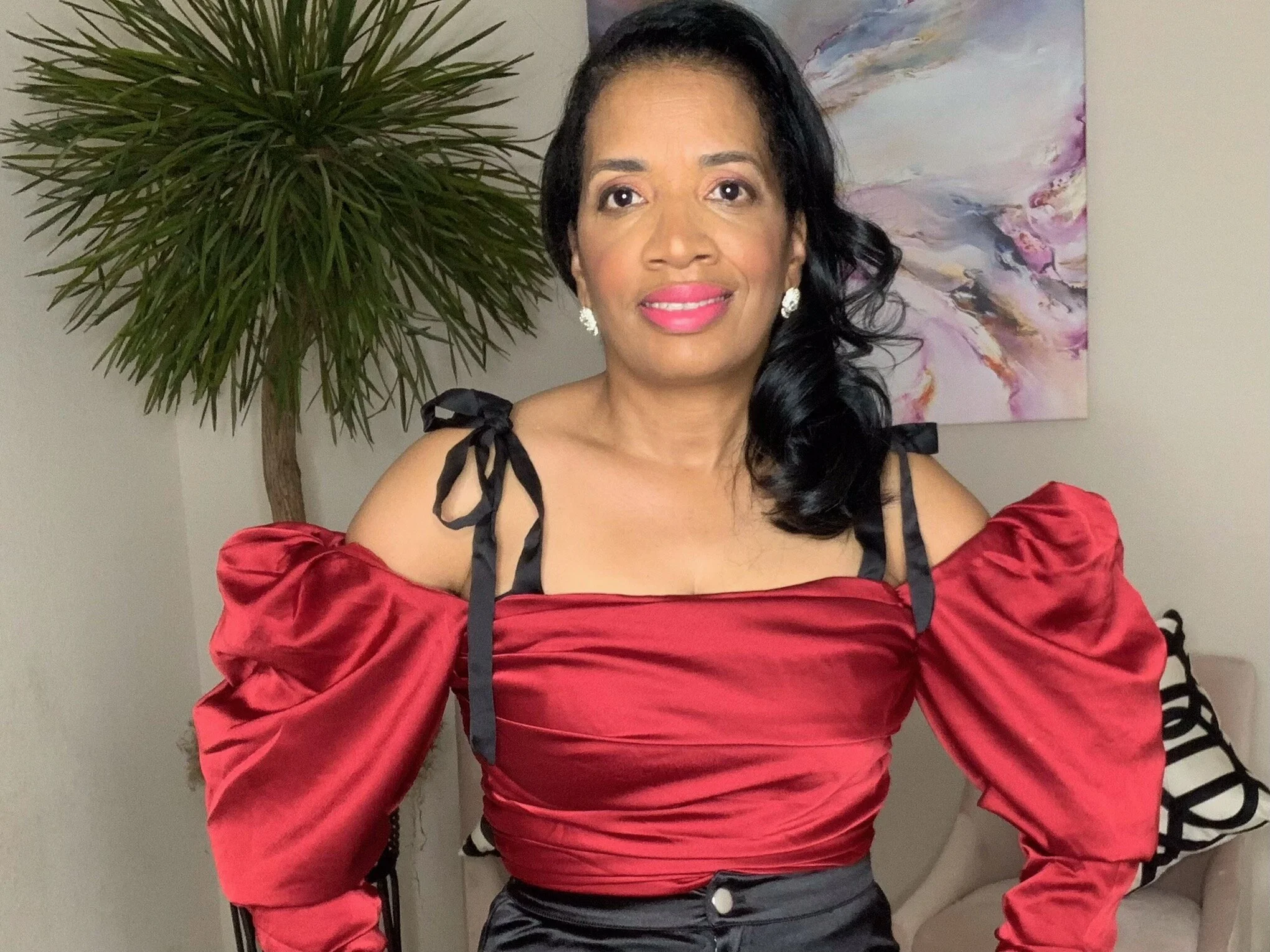The Nancy Top (Cherry Wine)