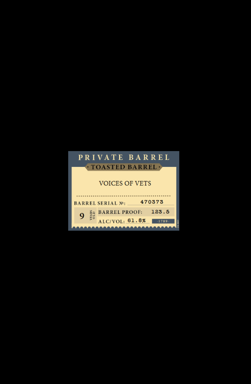 Elijah Craig Toasted Barrel Proof Single Barrel Cured Exclusive with Voices of Vets