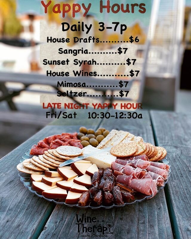 Don’t forget to join us EVERYDAY of the week for Happy Hour specials!!! Late night on the weekends. All day Happy Hours for Locals on Sunday! #sbwrx
