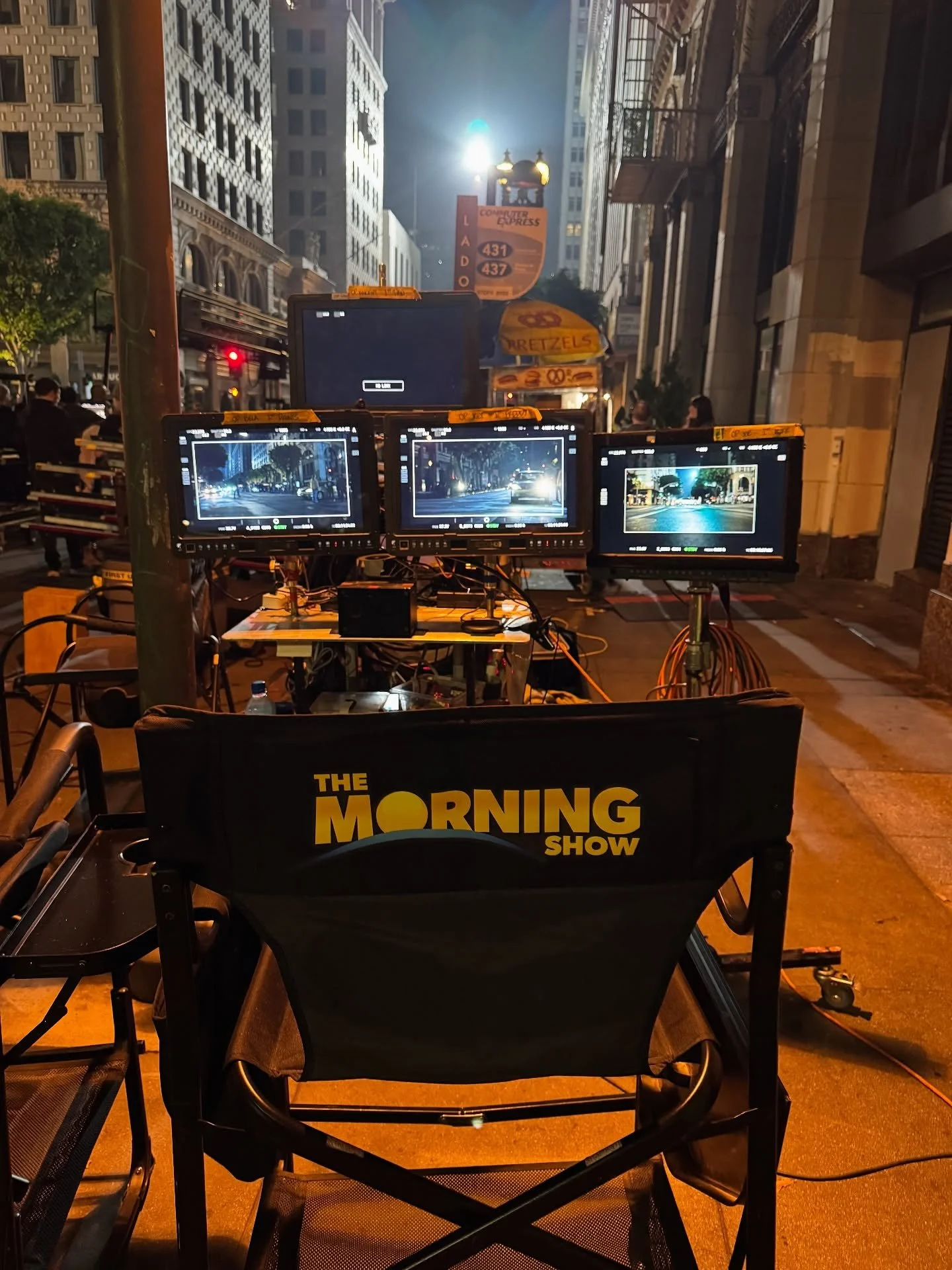 What a night! A few BTS impressions from our escape scene in Episode 1 of @themorningshow 

We wrapped around 5 a.m. These experiences, the lessons, and the conversations are what leave the lasting impressions. The true gifts of creative living.

Epi
