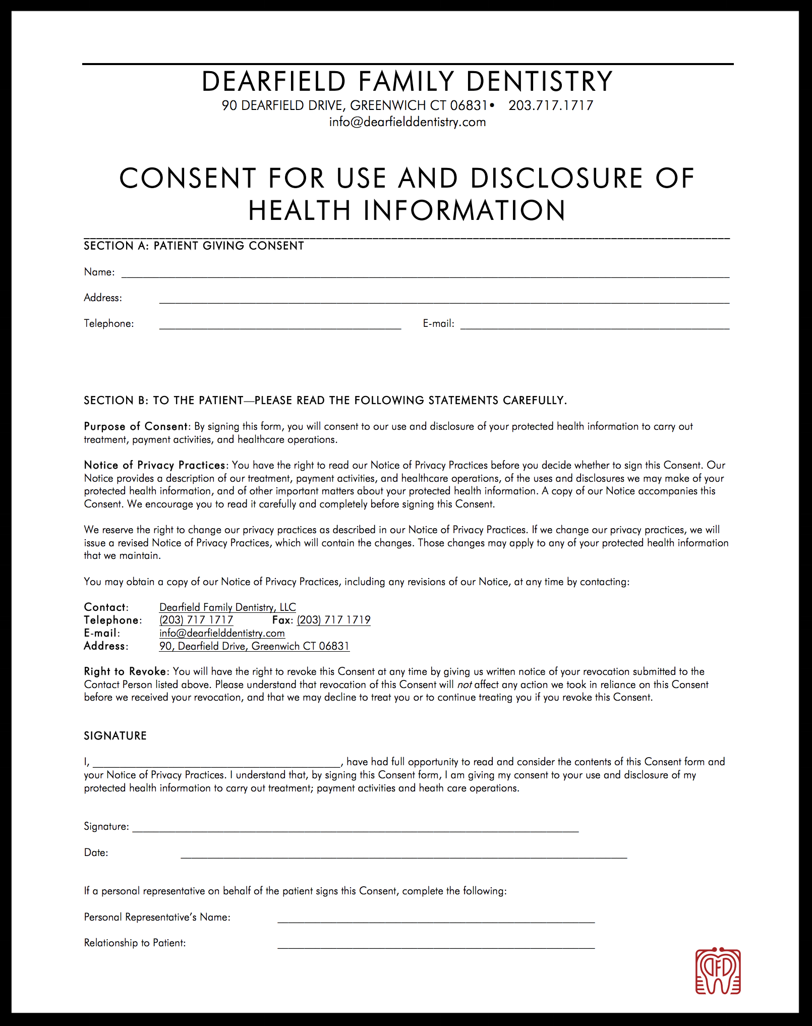 free-printable-dental-hipaa-forms-printable-templates