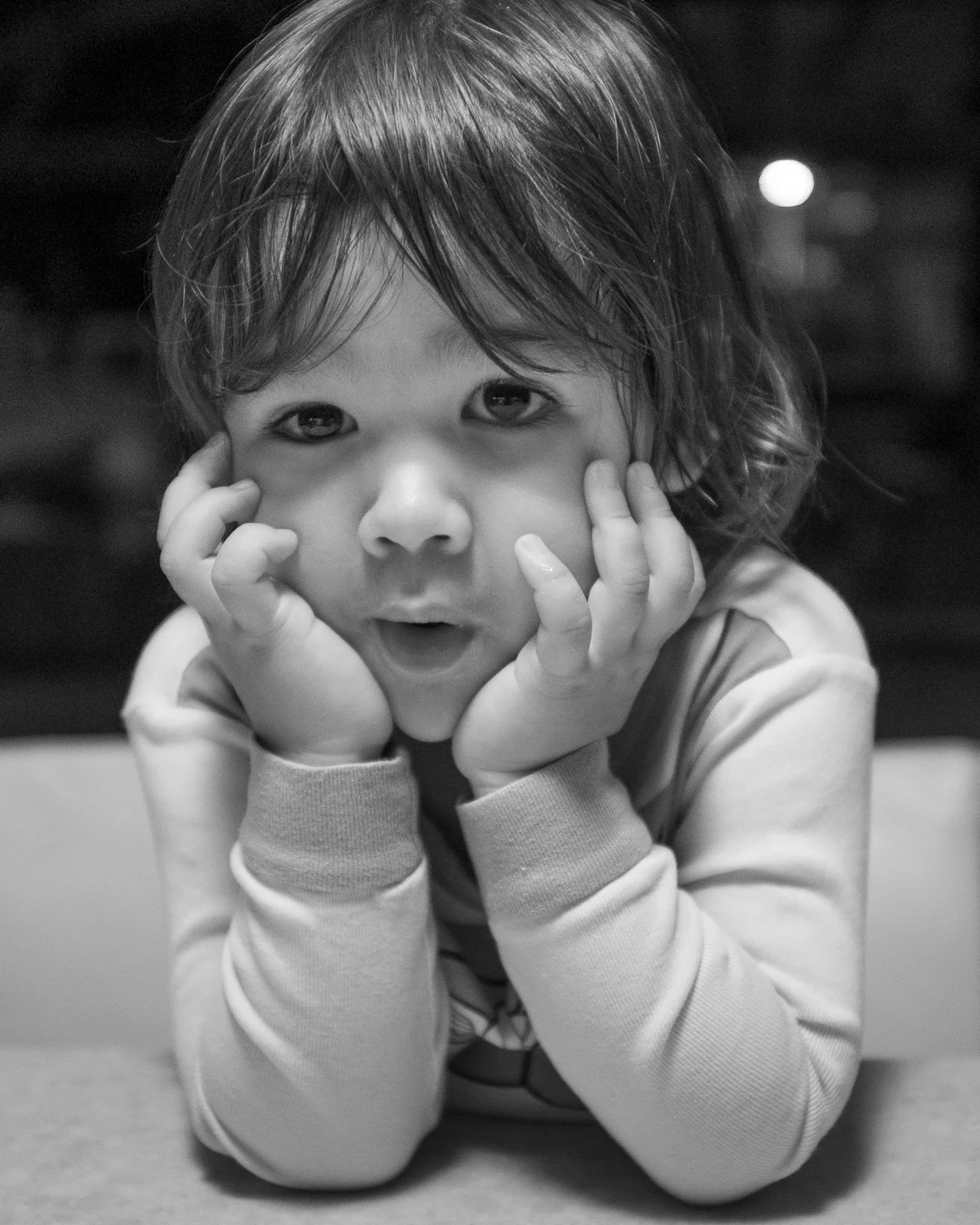 Child with Chin in Hands