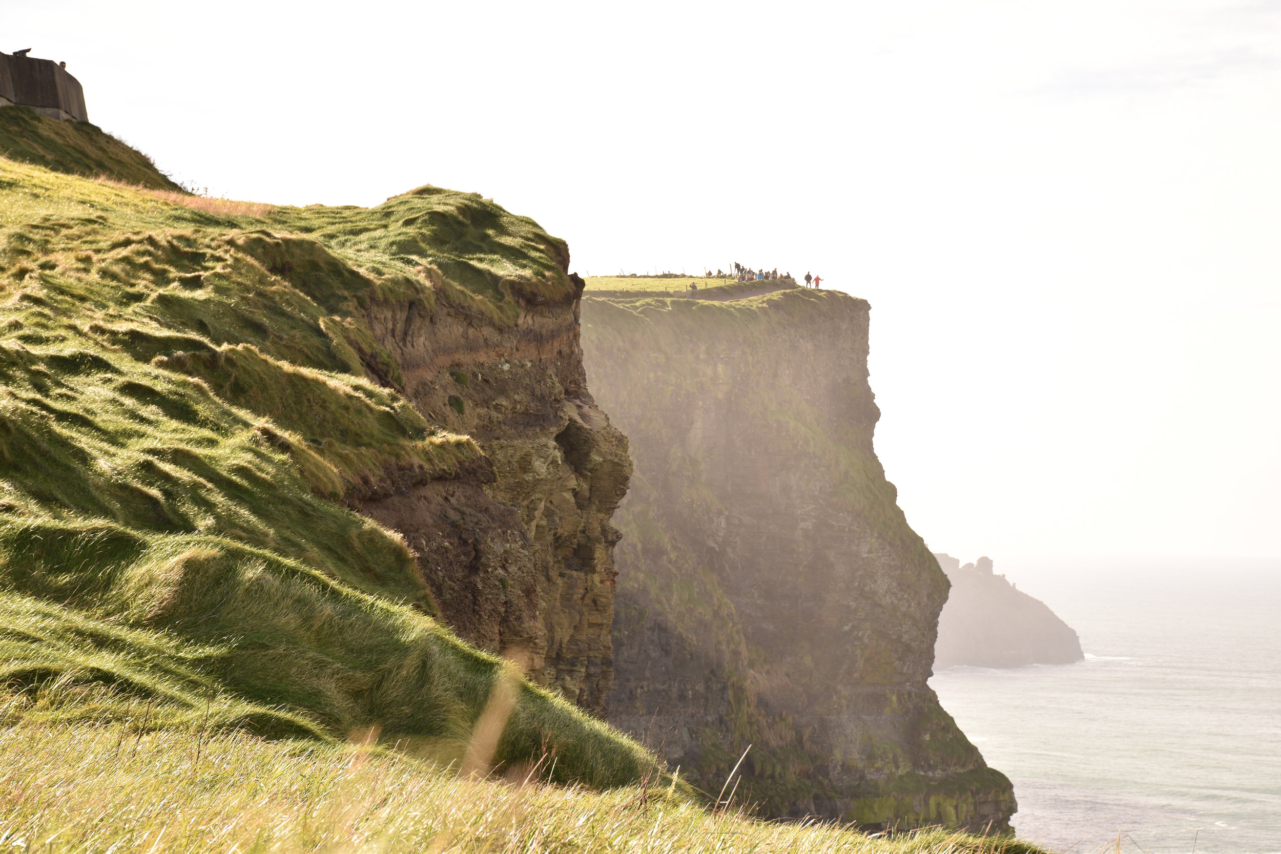 Looking outward on the Cliffs of Moher