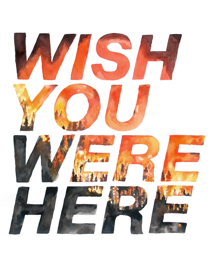 "Wish You Were Here" - Mug Design