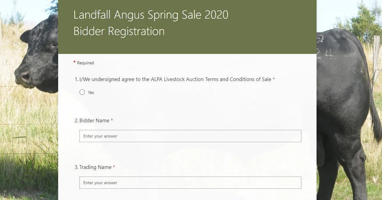 Pre-register now for next Wednesday&rsquo;s Landfall Angus Spring Bull Sale. Follow the link in bio. Further info on the sale is available at www.landfall.com.au