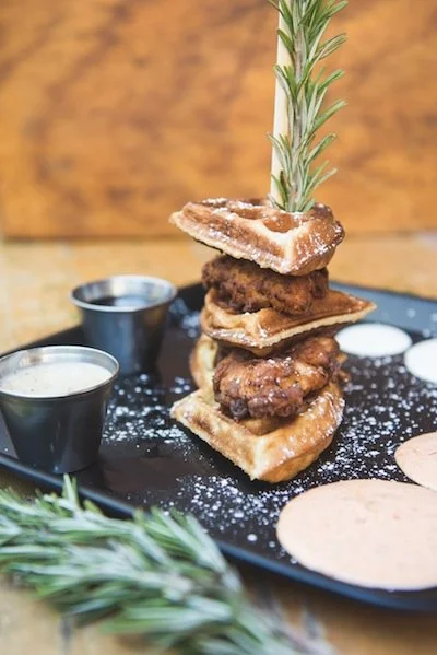 DOWN THE HATCH When your Whale Watching tour is complete - make your way across the street to Down the Hatch and get your fix. I must insist you try their Chicken &amp; Waffles. Why? Their gravy defines comfort &amp; soul in a single bite.