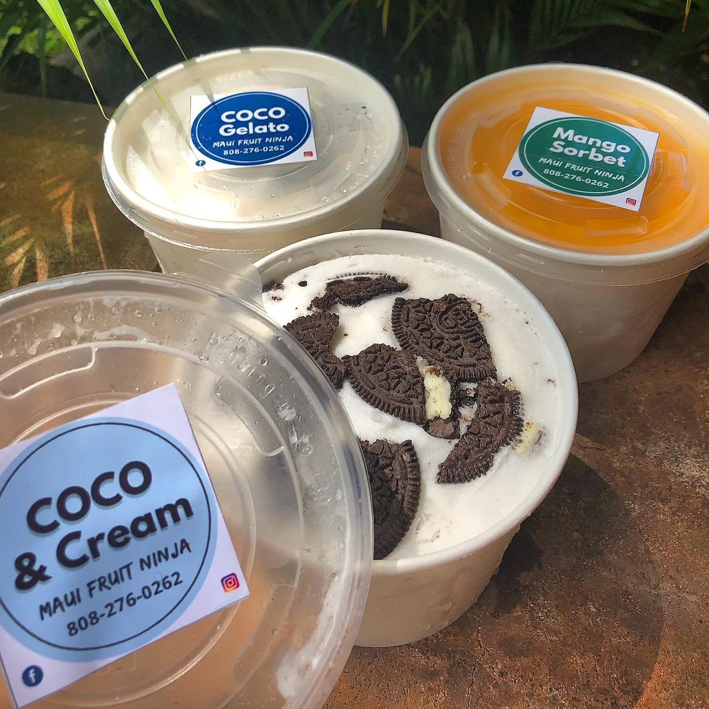 After seeing @mauifruitninja around town, I had to order some for myself 🌈 Delivery just arrived, I&rsquo;ve already sampled all 3 &amp; each flavor is SO REFRESHINGLY TASTY. How are we so lucky to get this delivered to our door?! 🥳🥭🥥

#consuming