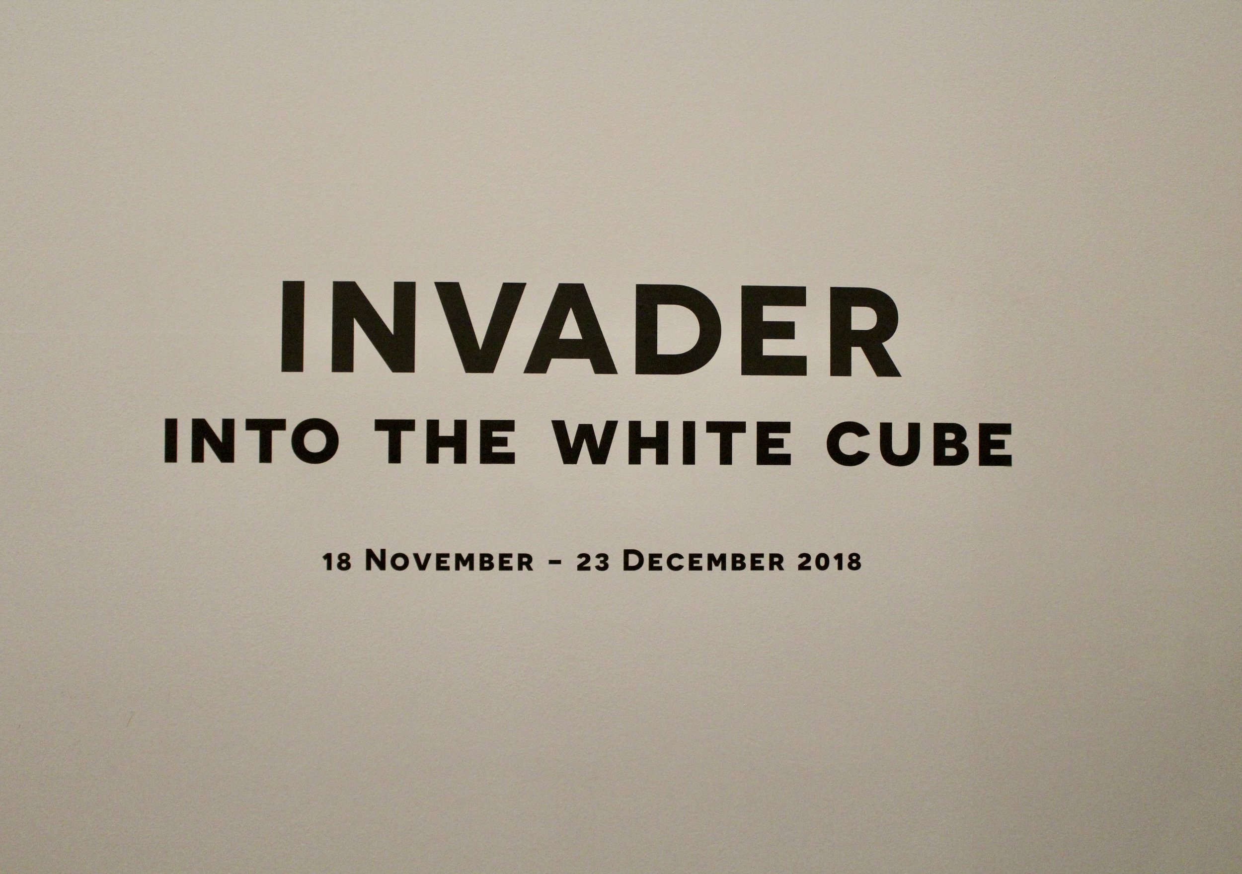 “INTO THE WHTIE CUBE” by Invader